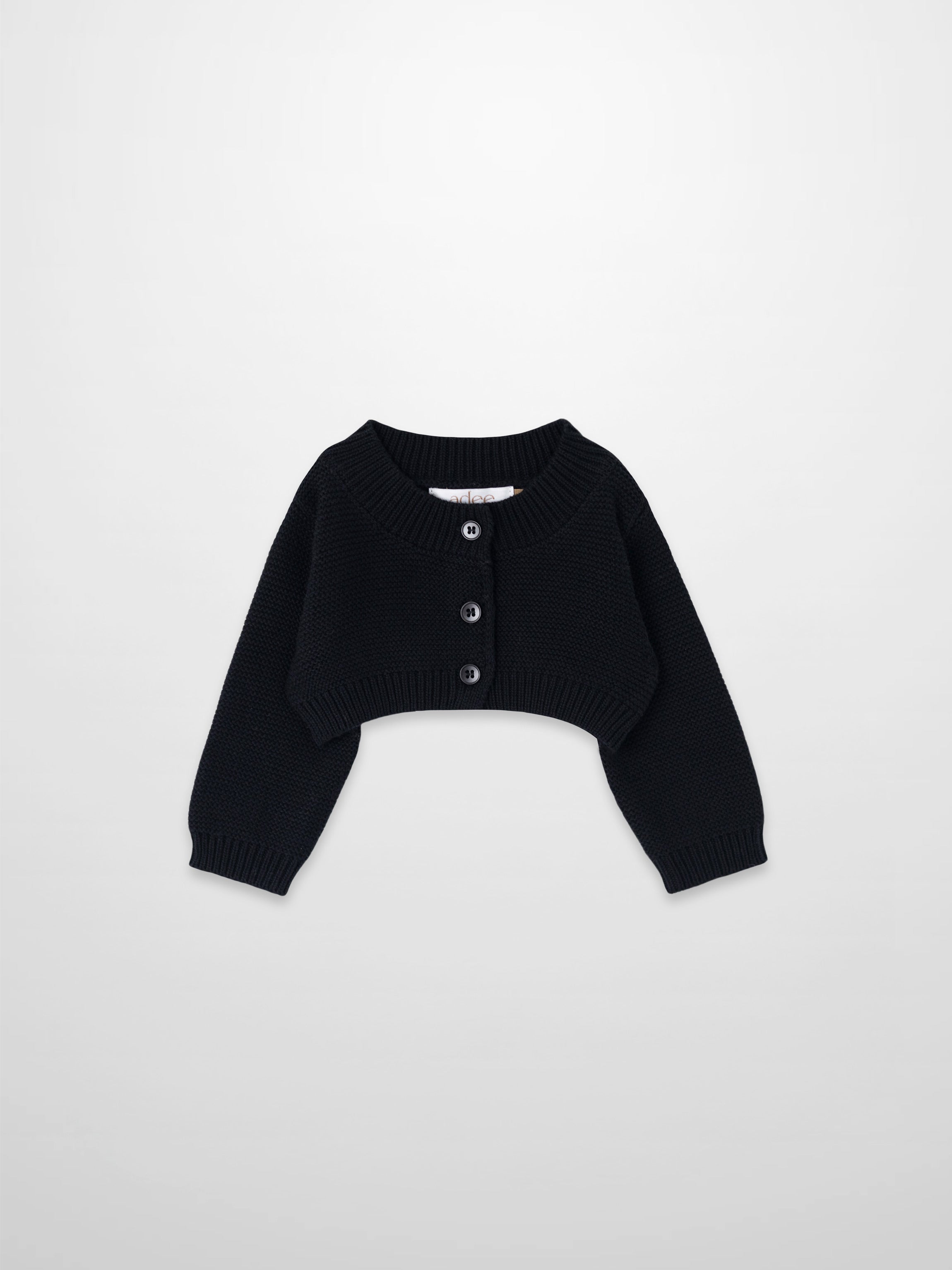 Cropped Cardigan - Black