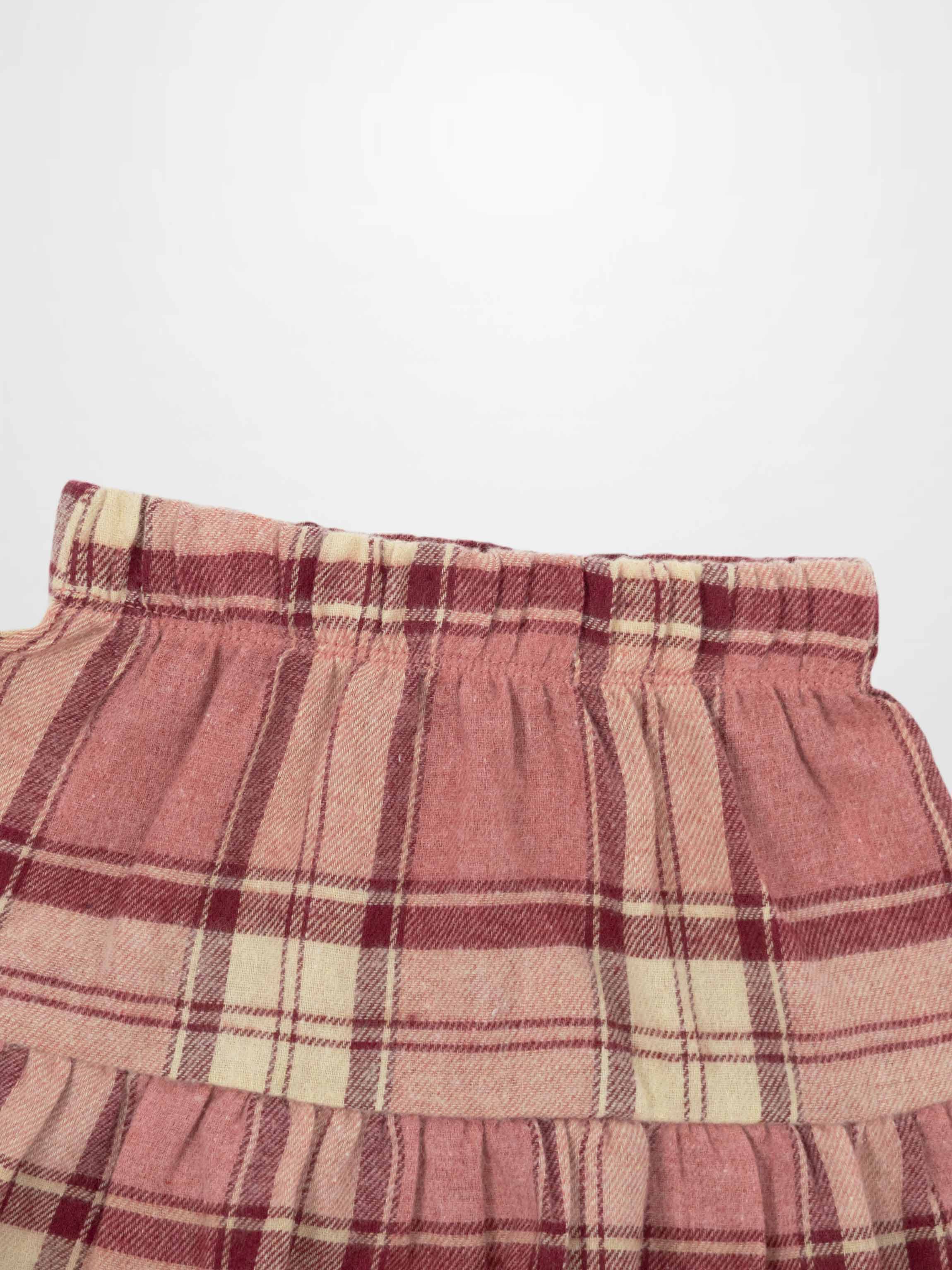 Plaid Skirt - Pink
