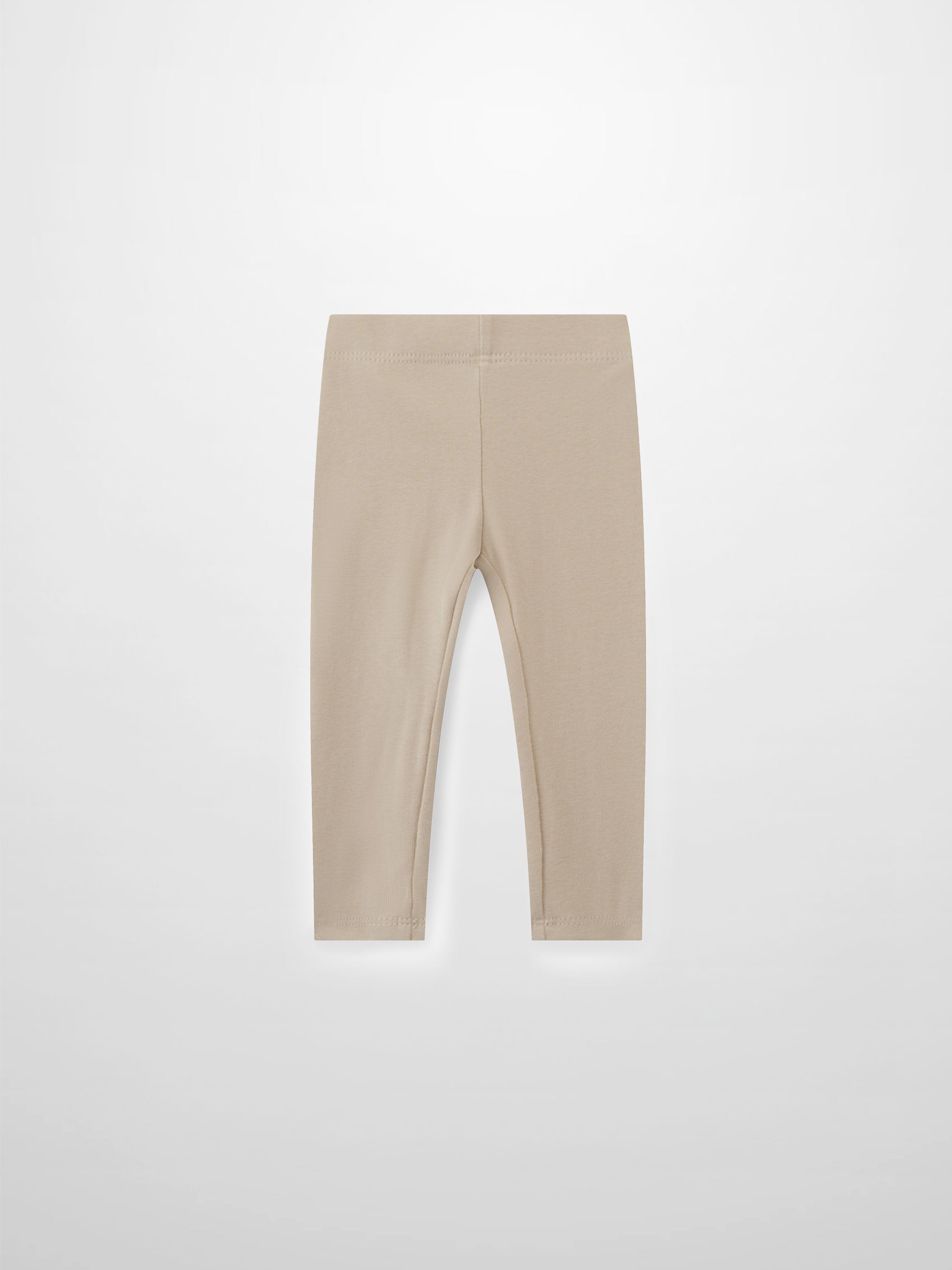 Non Ribbed Leggings - Taupe