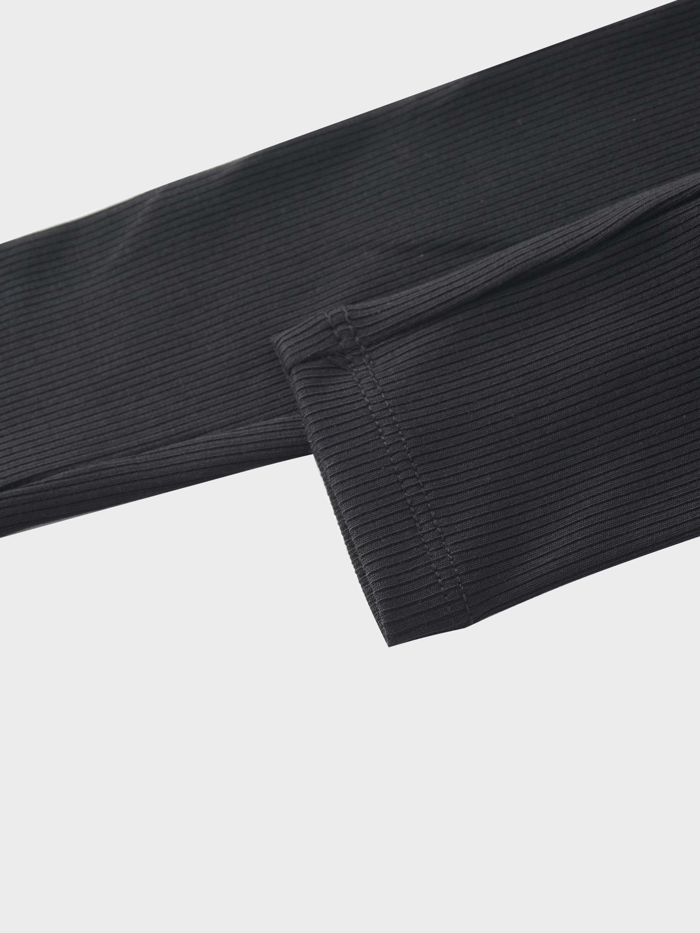 Black ribbed leggings for kids