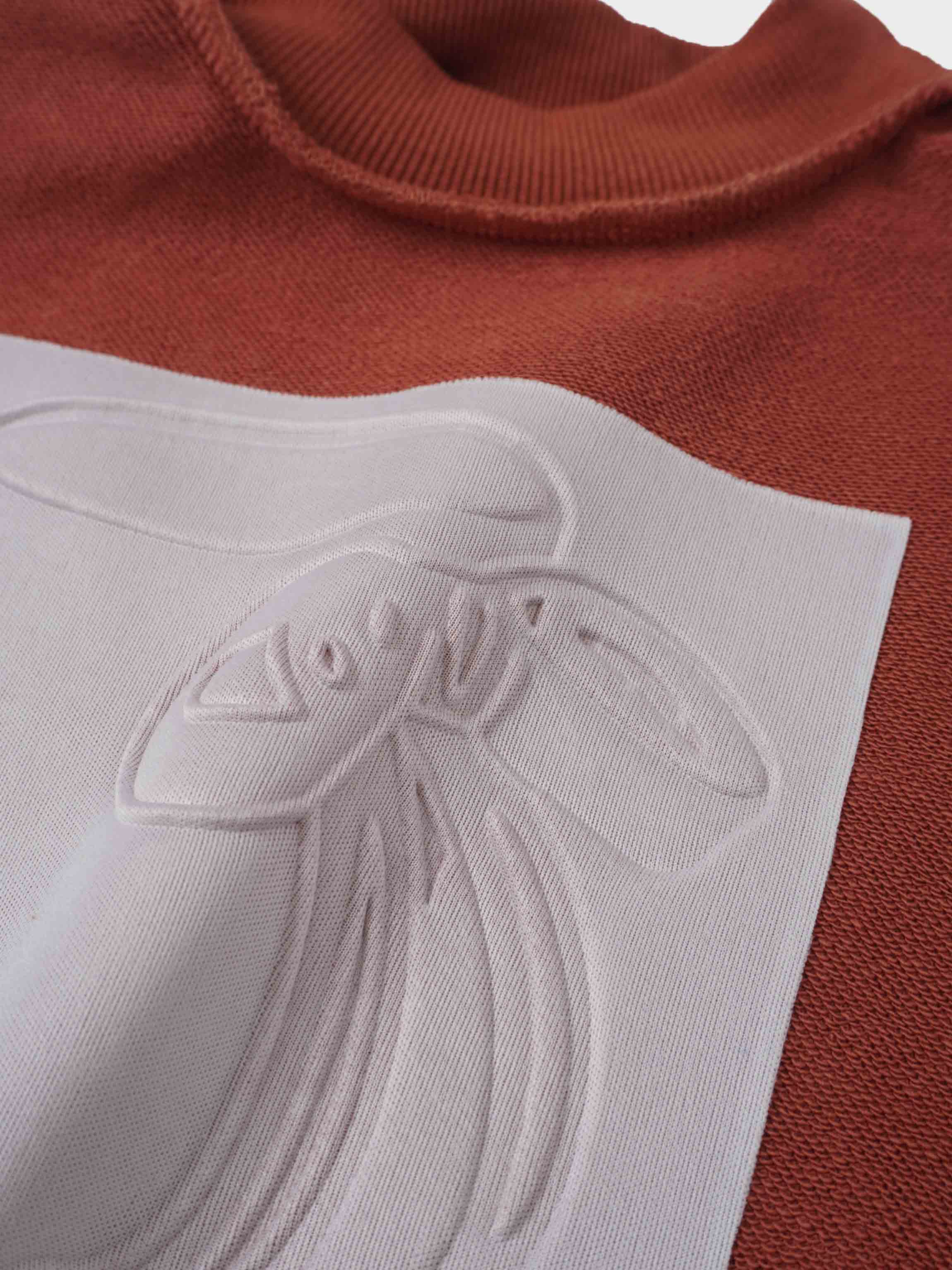 Embossed Mug Sweatshirt - Rust