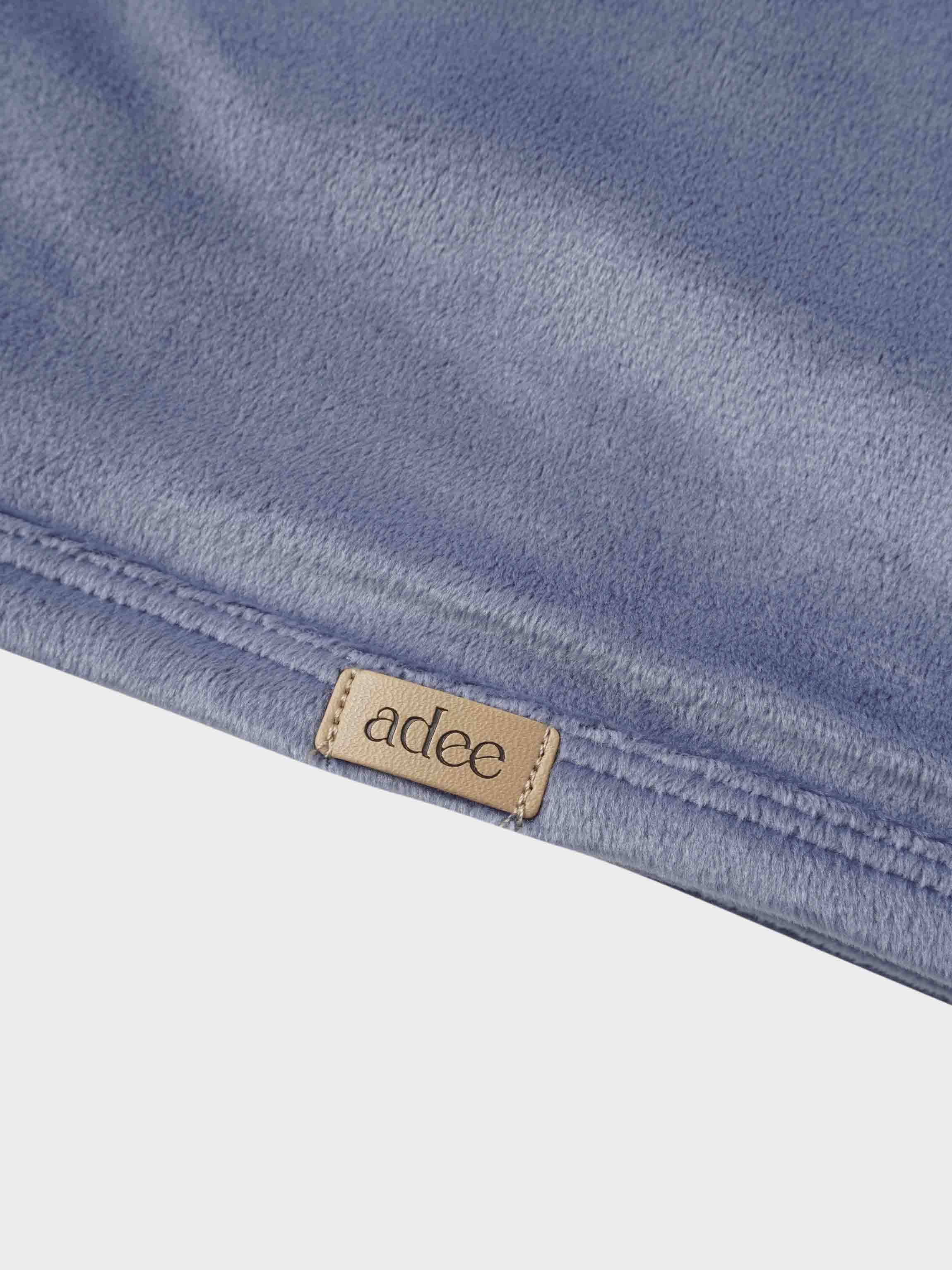 Velour Crossover Blanket - Slate Blue