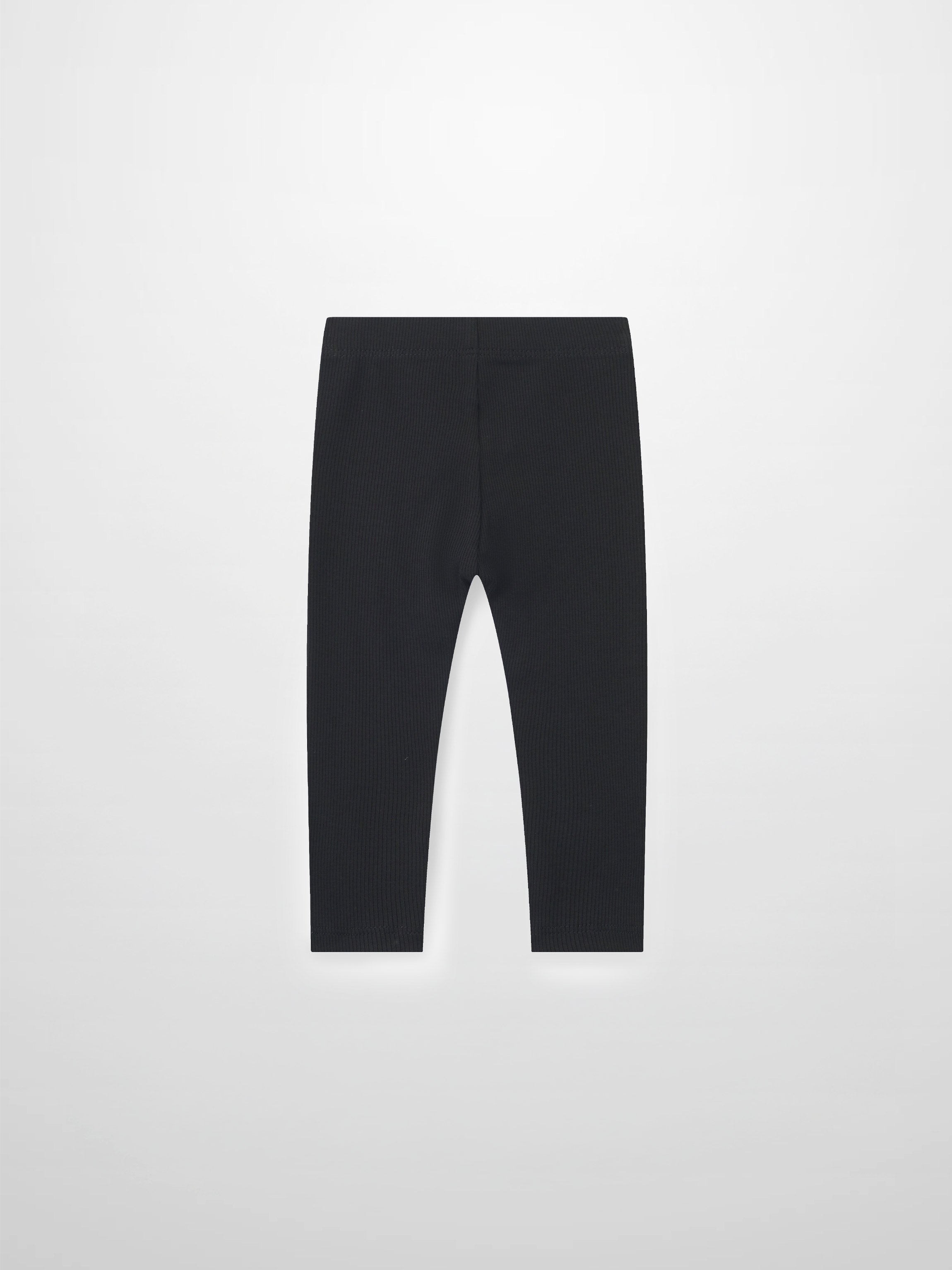 Black ribbed leggings for kids