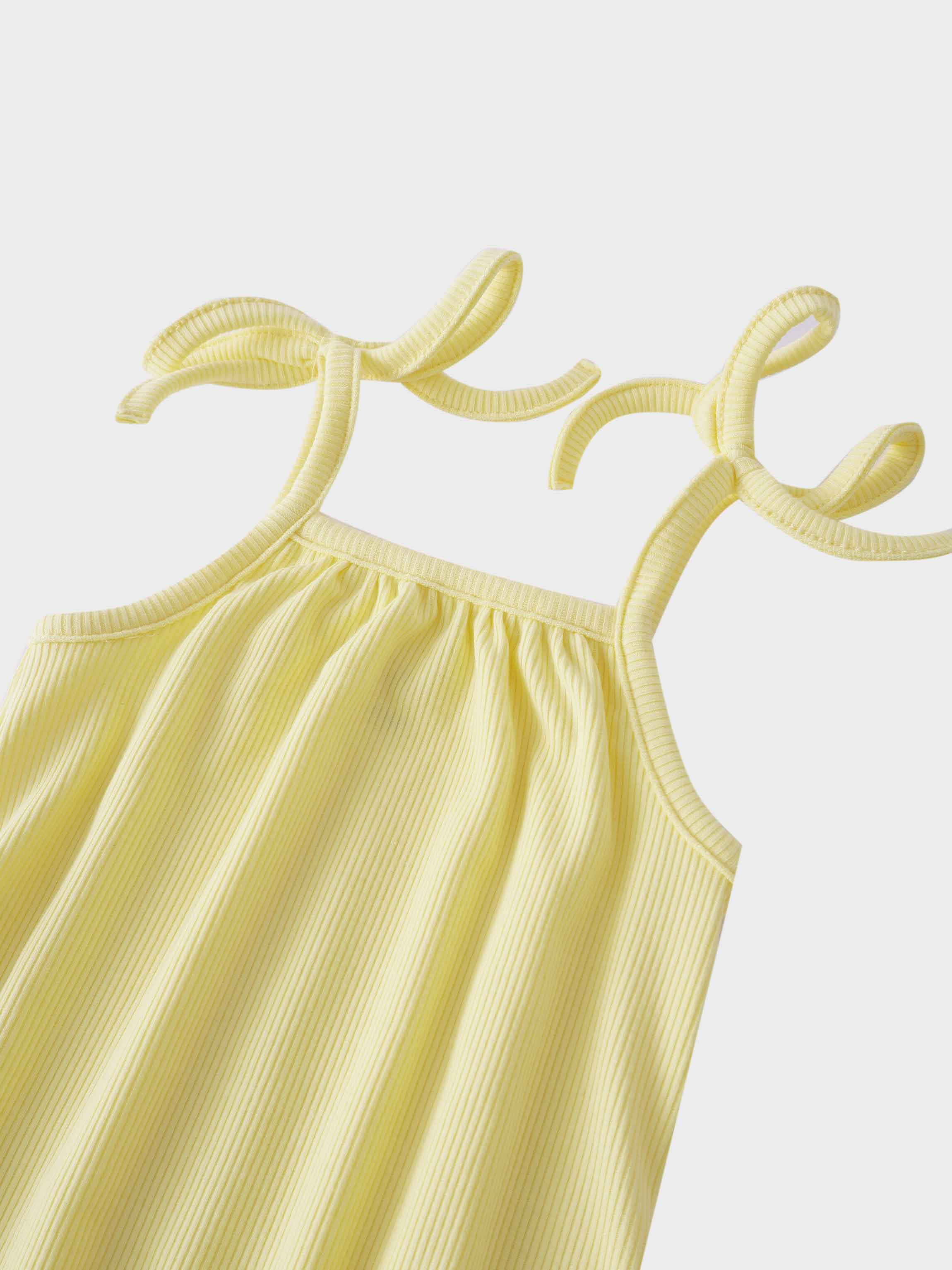 Yellow Romper- Bow