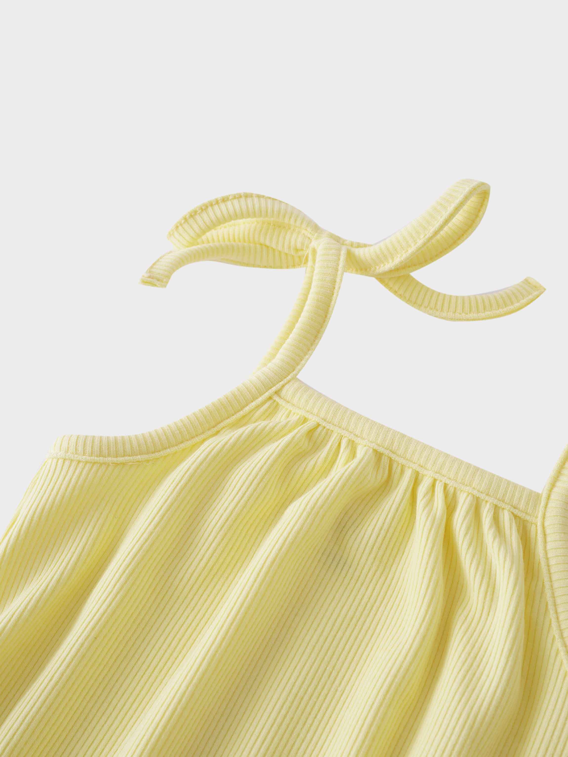 Yellow Romper- Bow