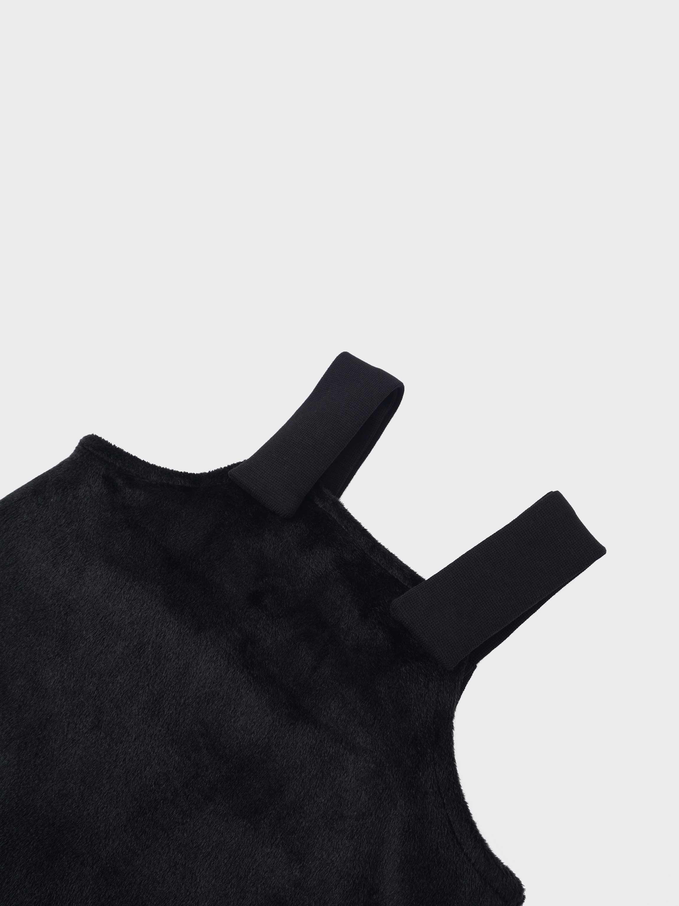 Black Velour Overalls