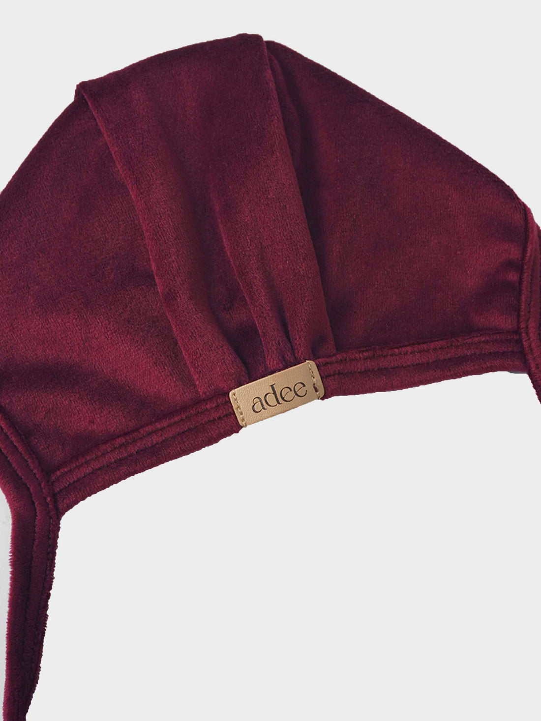 Velour Bonnet - Burgundy