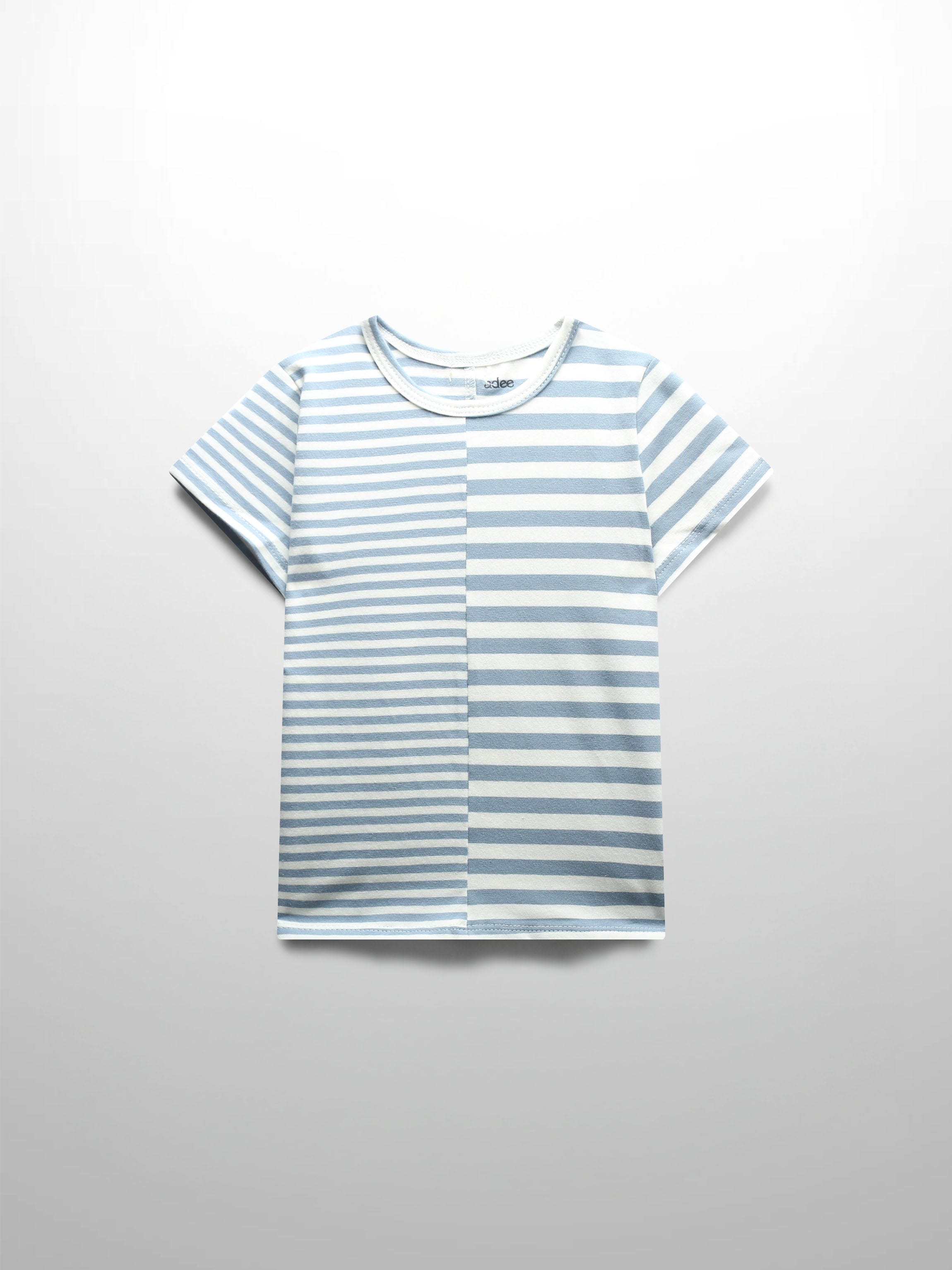 Striped Boxy T-shirt Short Sleeves
