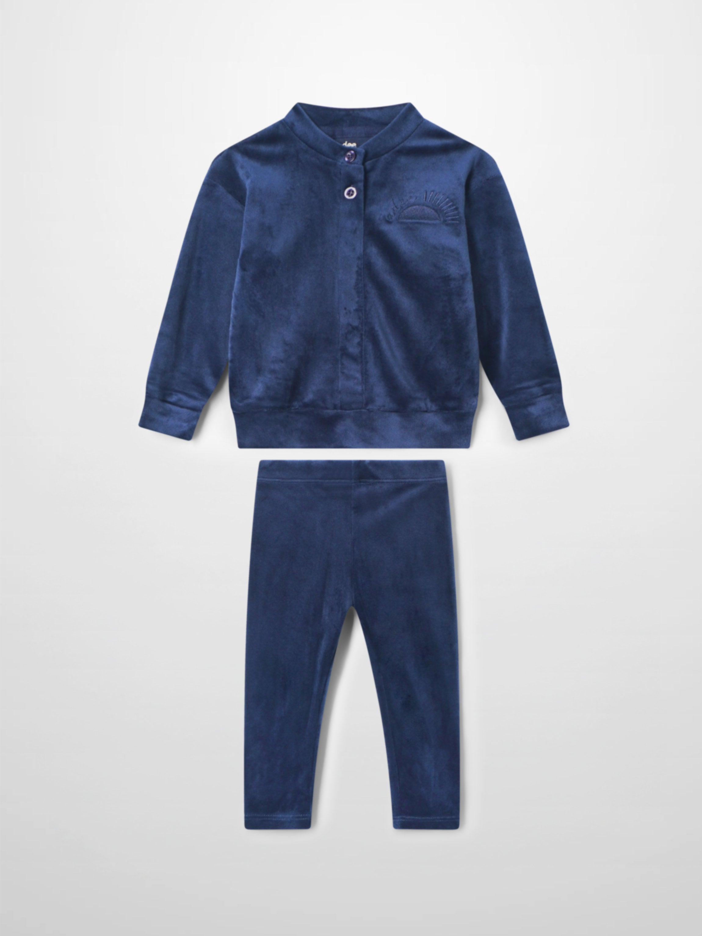 Velour Bomber Set - Navy