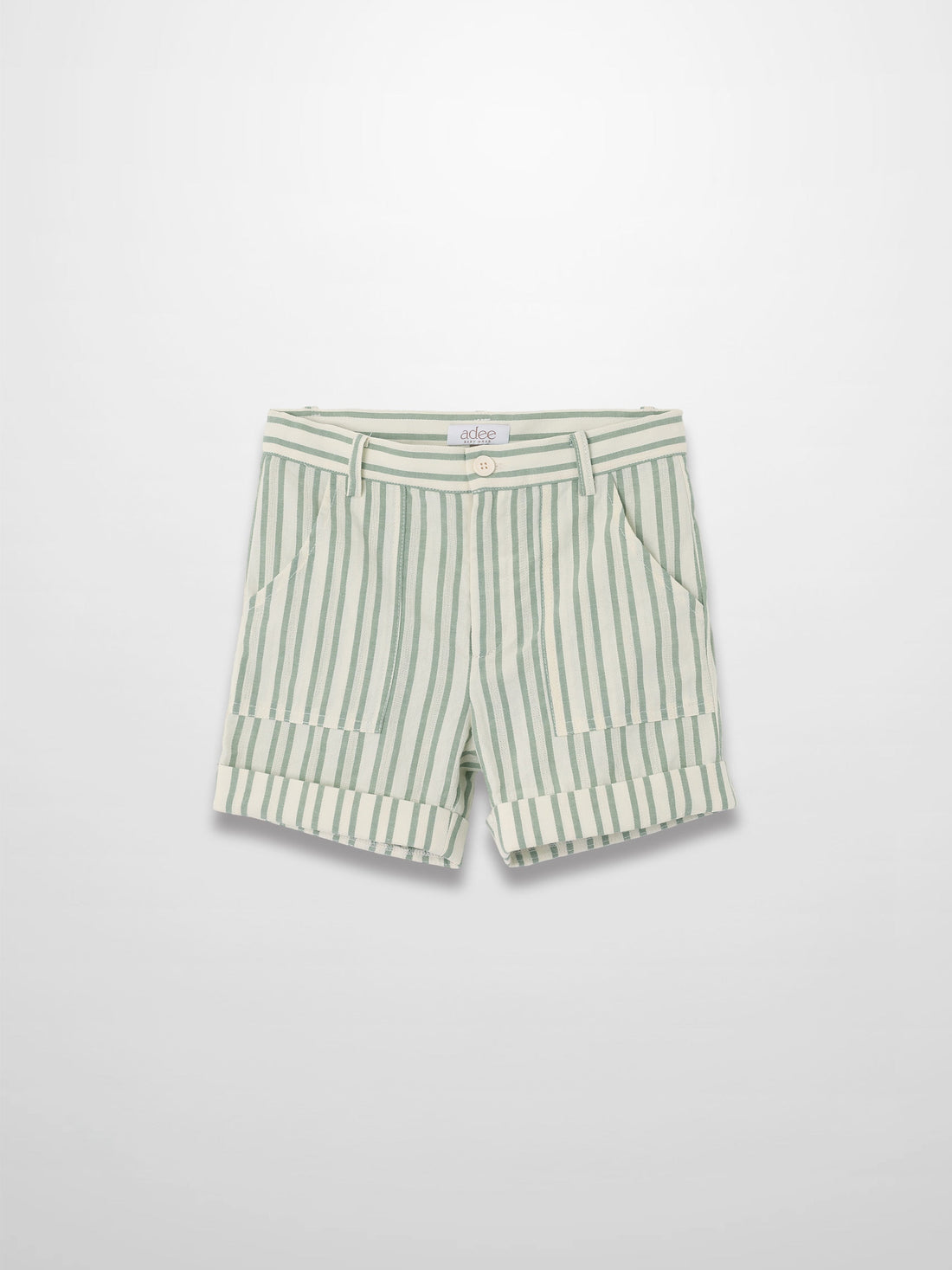 Green Striped Shorts