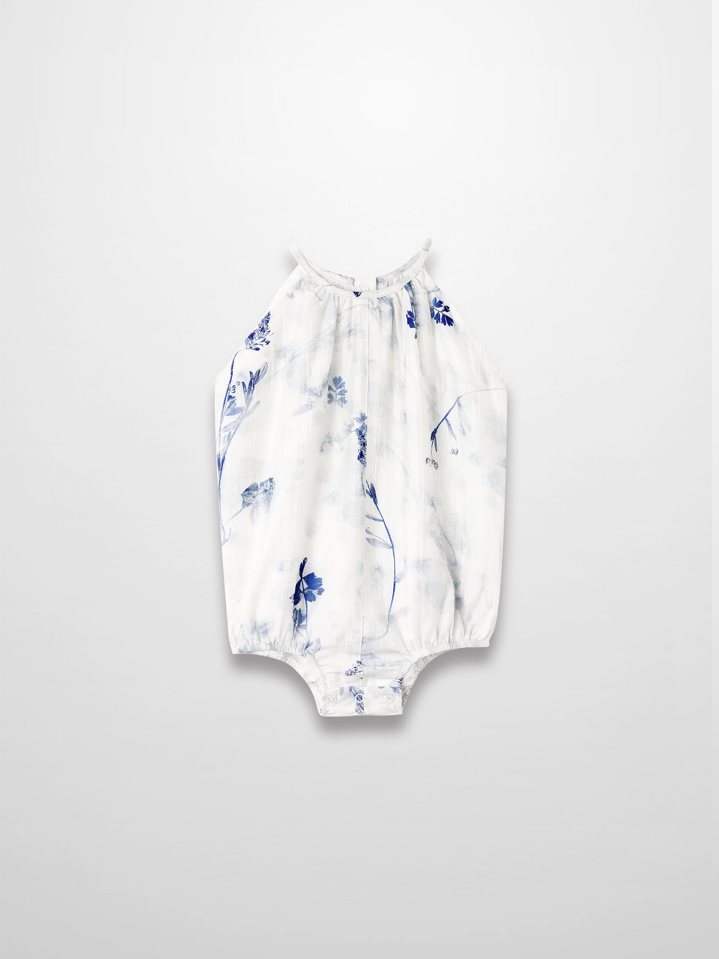 Blue Flower Romper