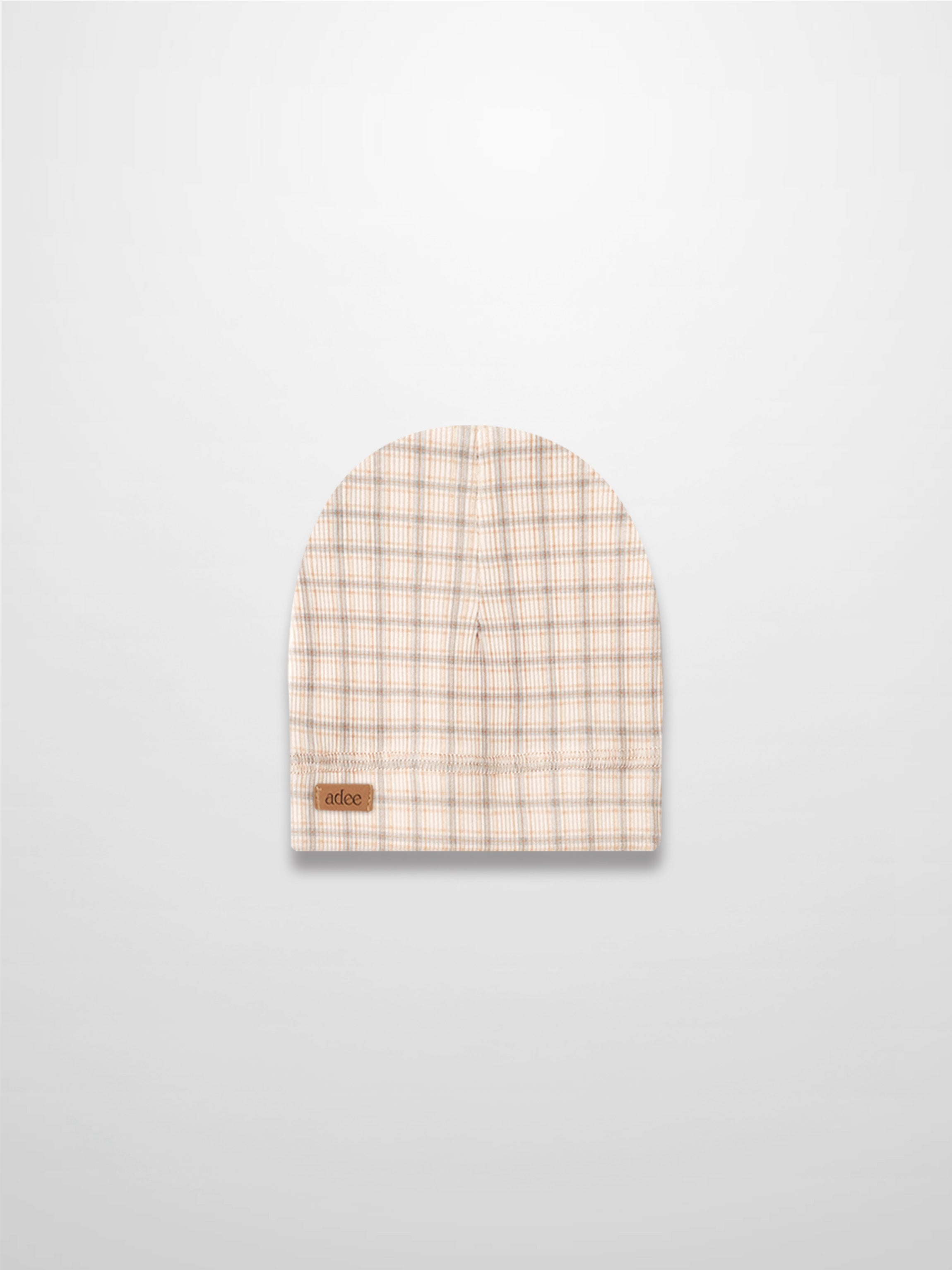 Oatmeal Grid Hat - Blue