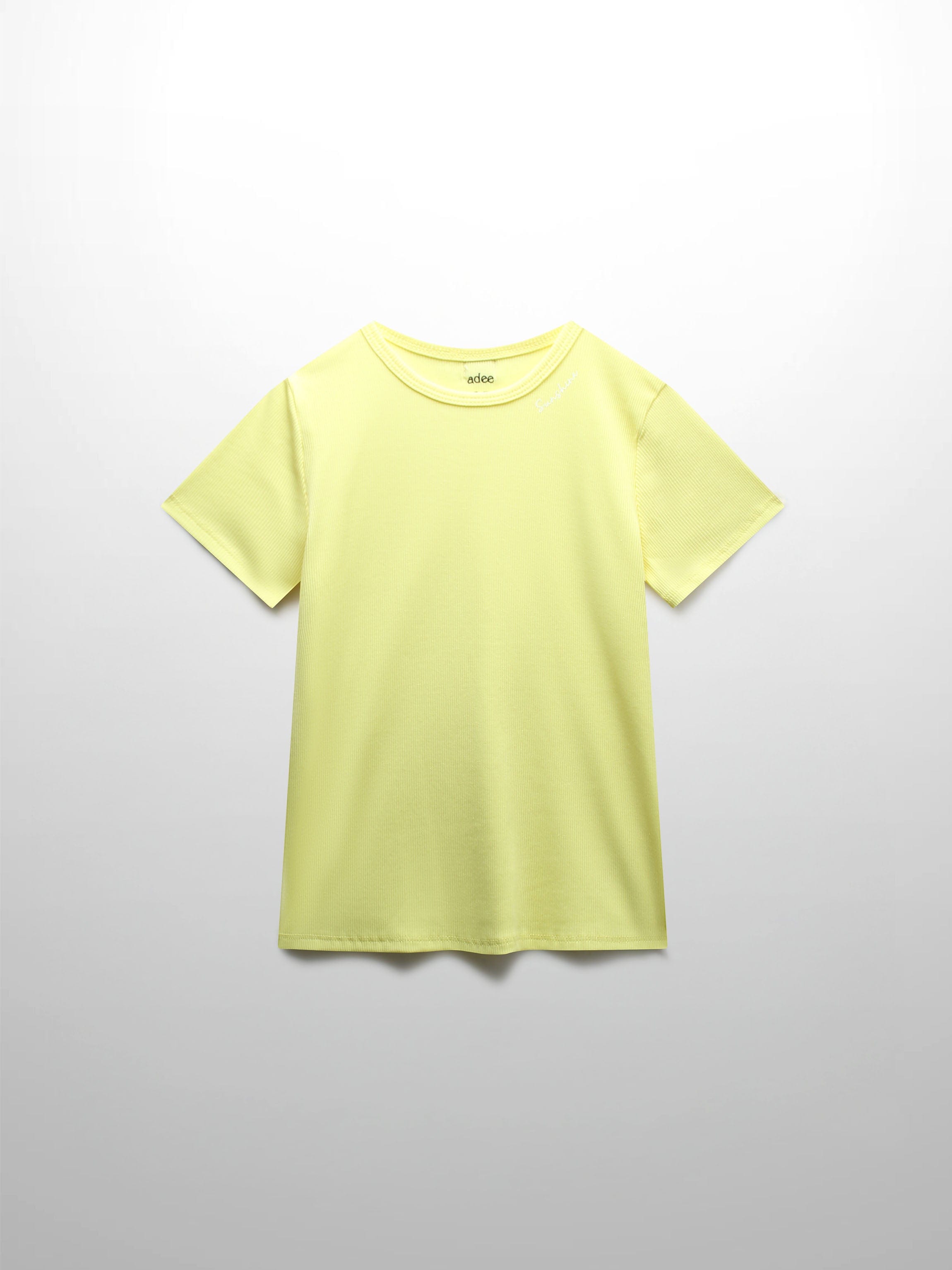 Yellow Ribbed T-Shirt