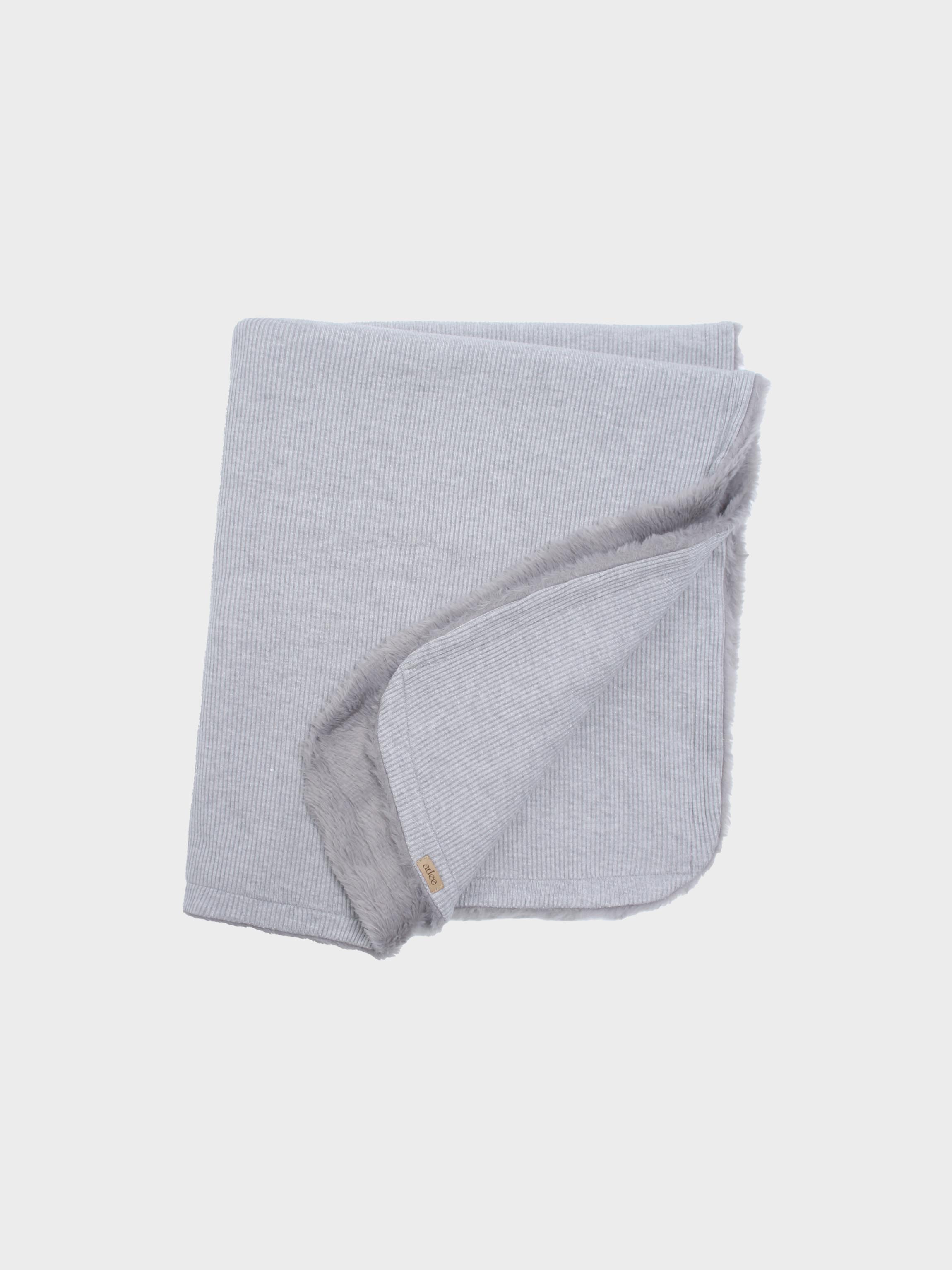 Plush Fur Blanket- Grey