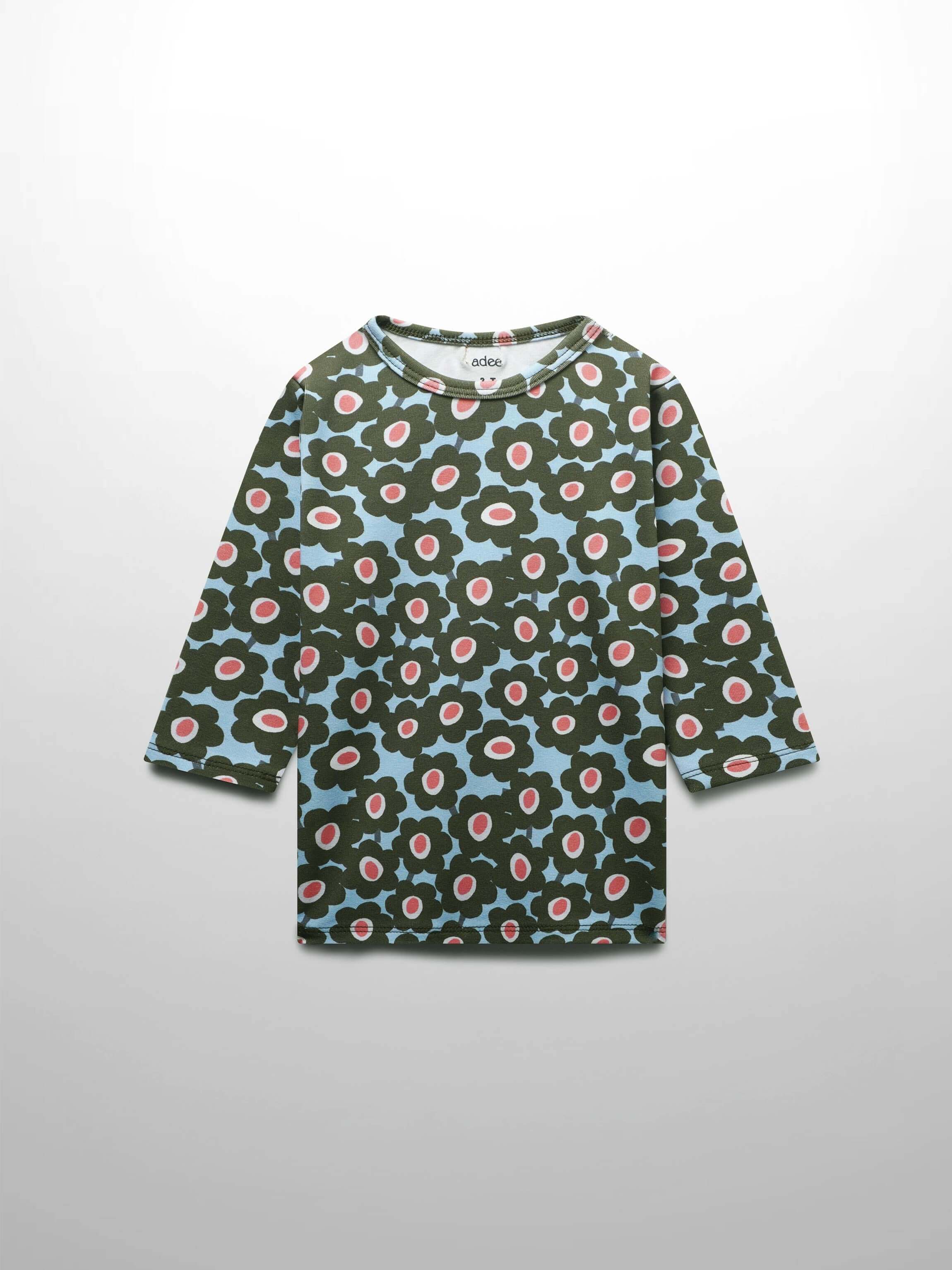 Girls shirts with green floral print