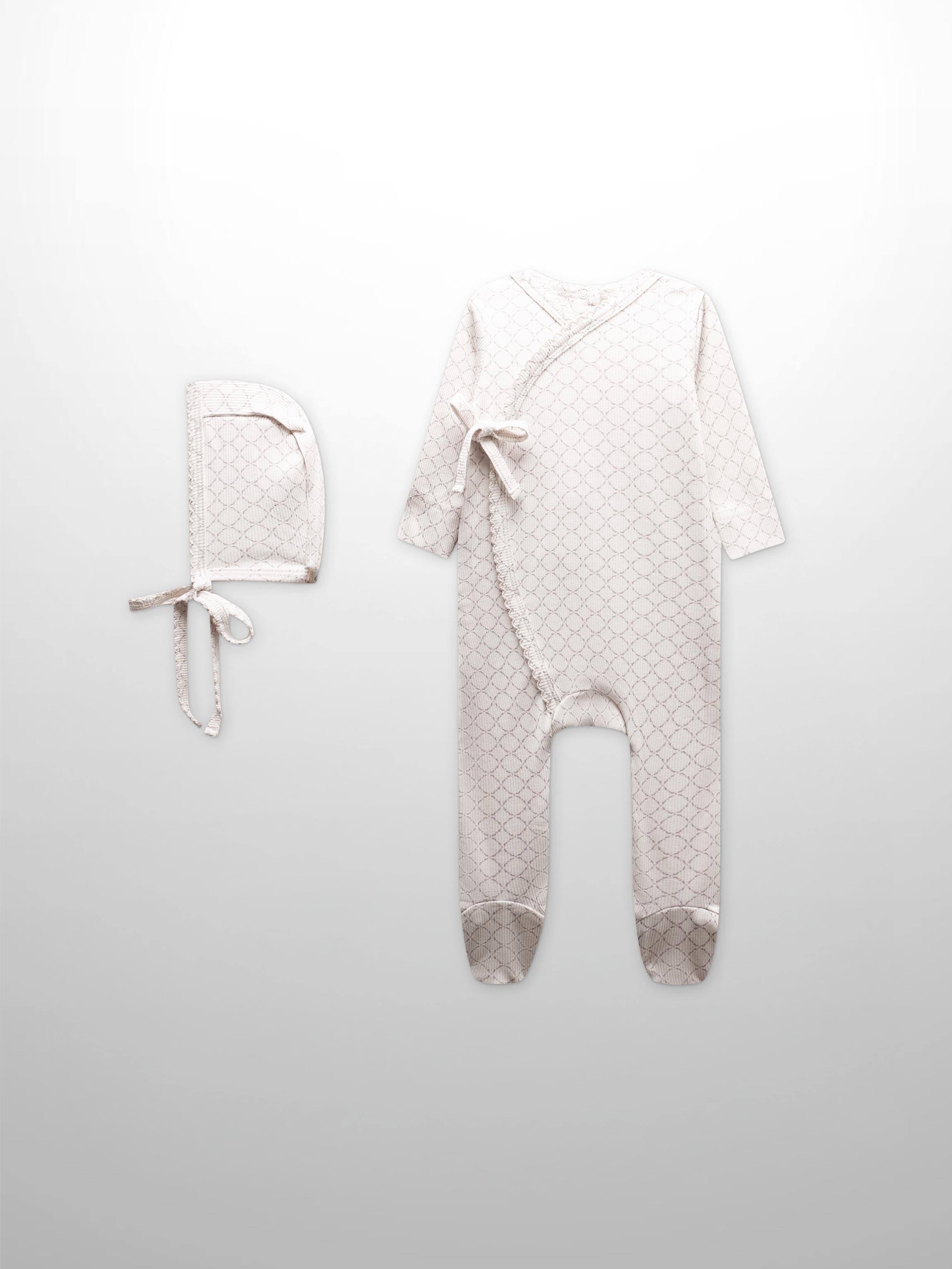 Tendril Vines Stretchy & Bonnet- Rose