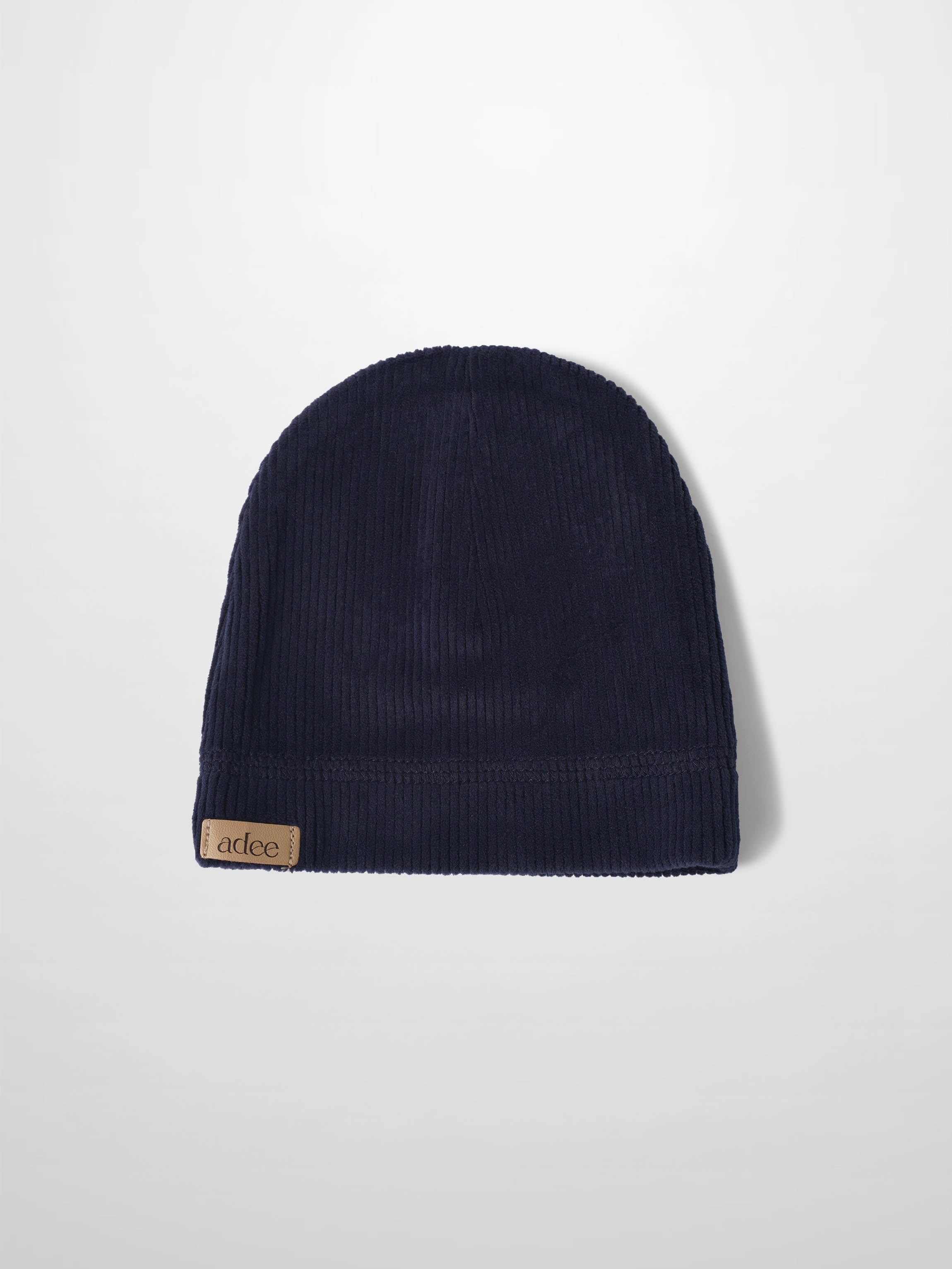 Embroidered Bunny Beanie - Navy