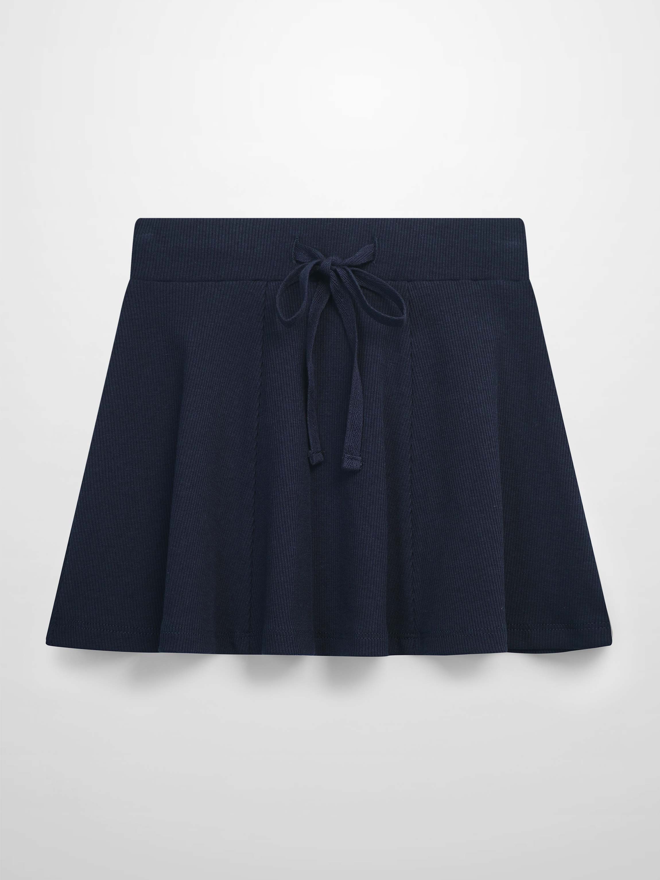 Ribbed Circle Skirt - Navy