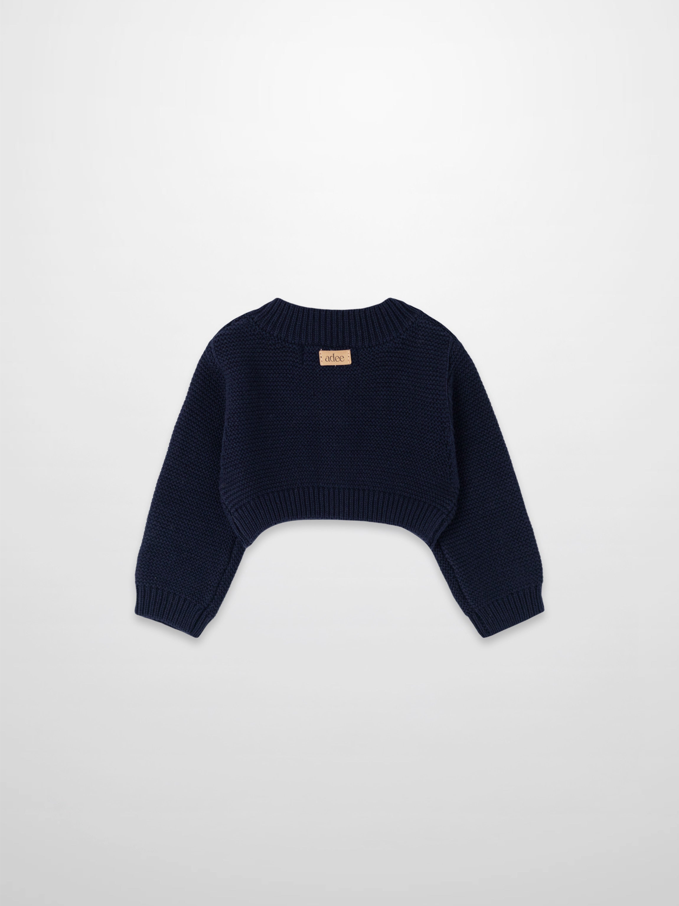 Cropped Cardigan - Navy