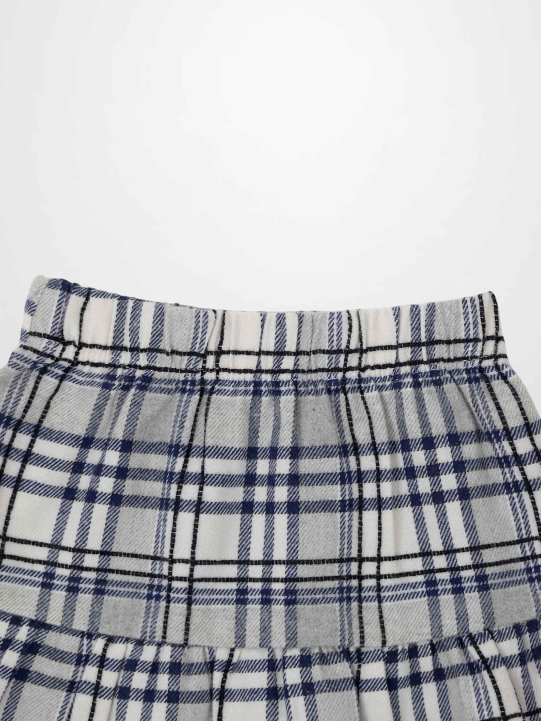 Plaid Skirt - Blue