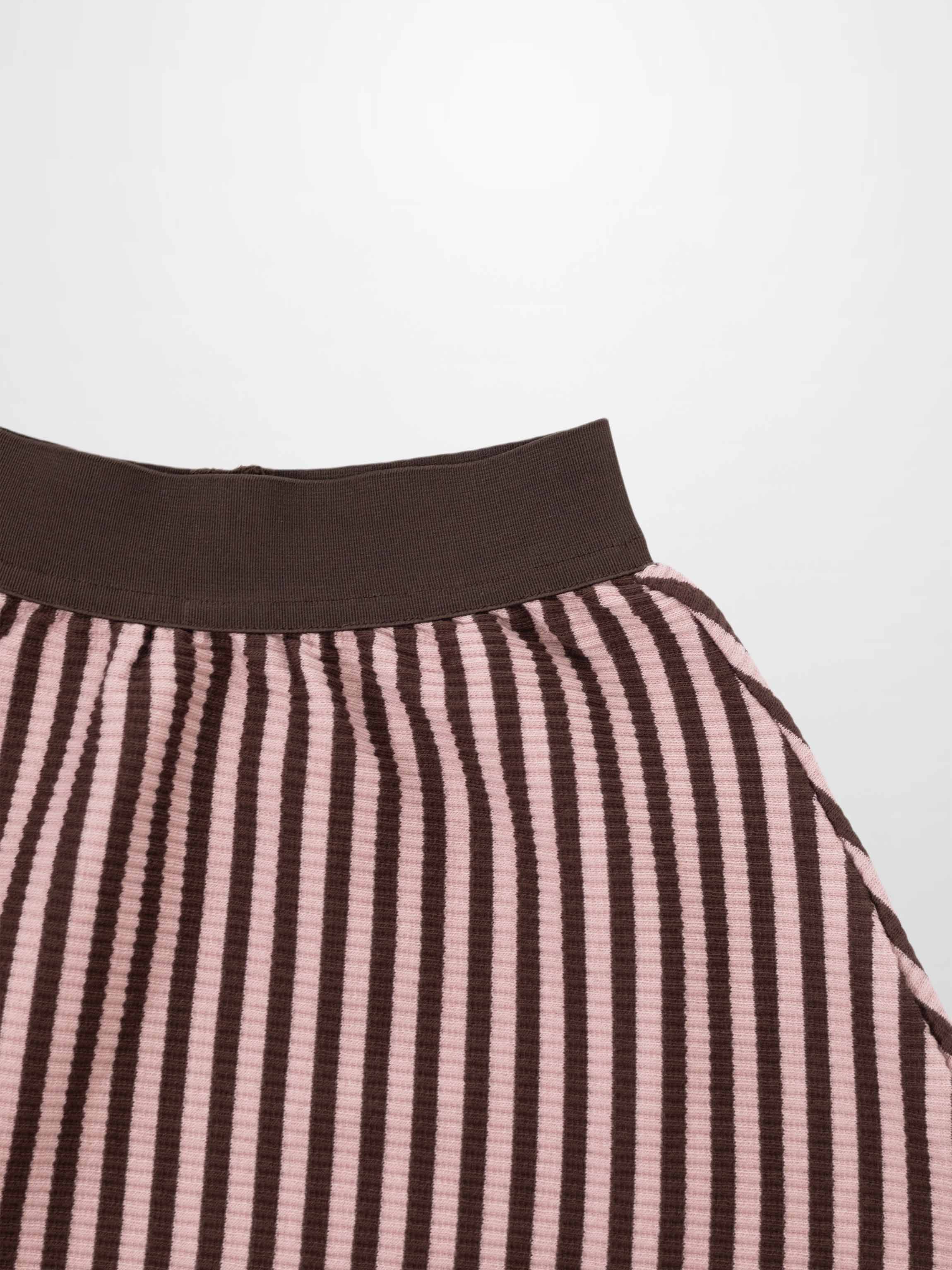 Striped Skirt - Brown & Pink
