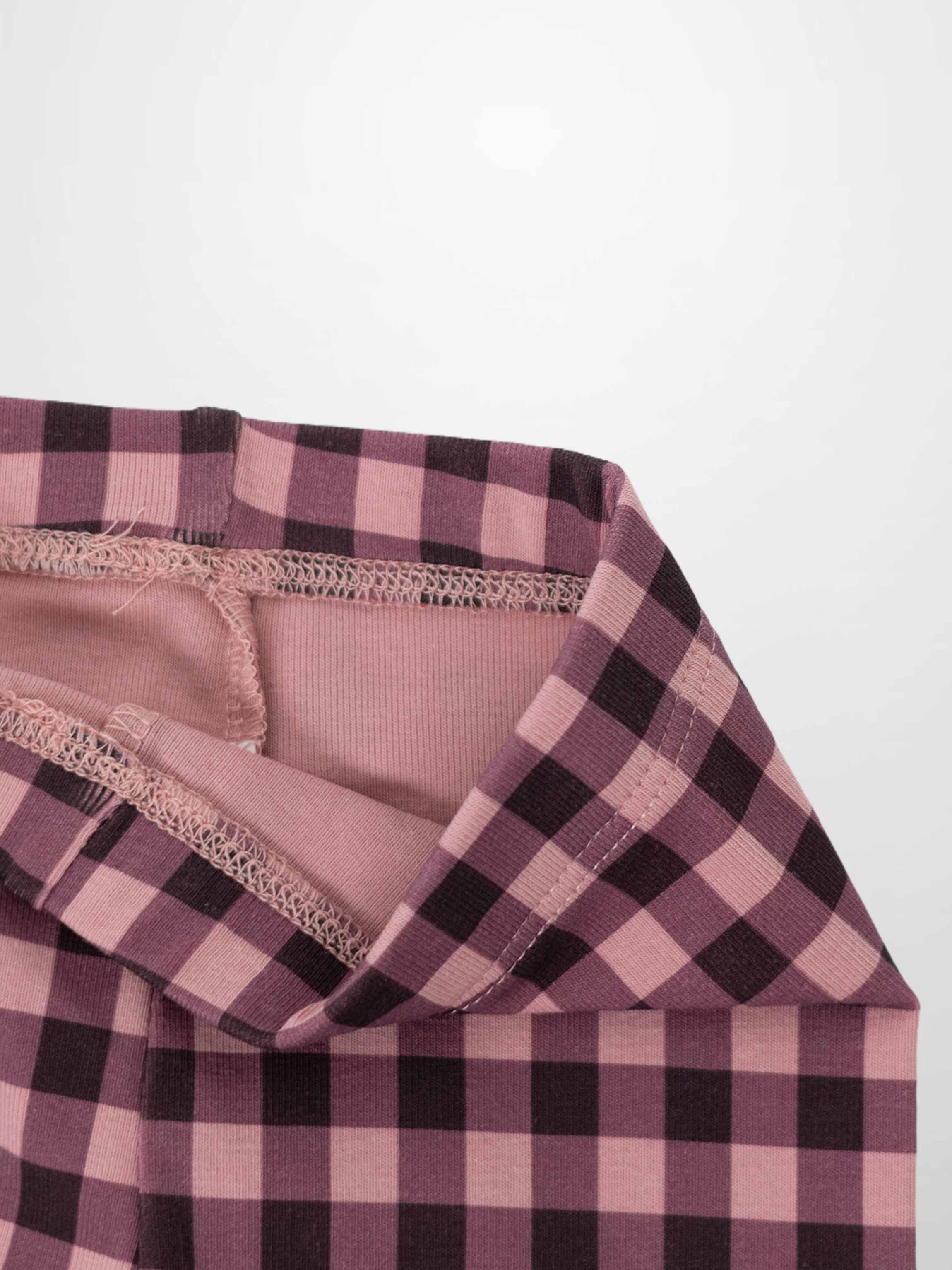 Gingham Pajamas - Burgundy