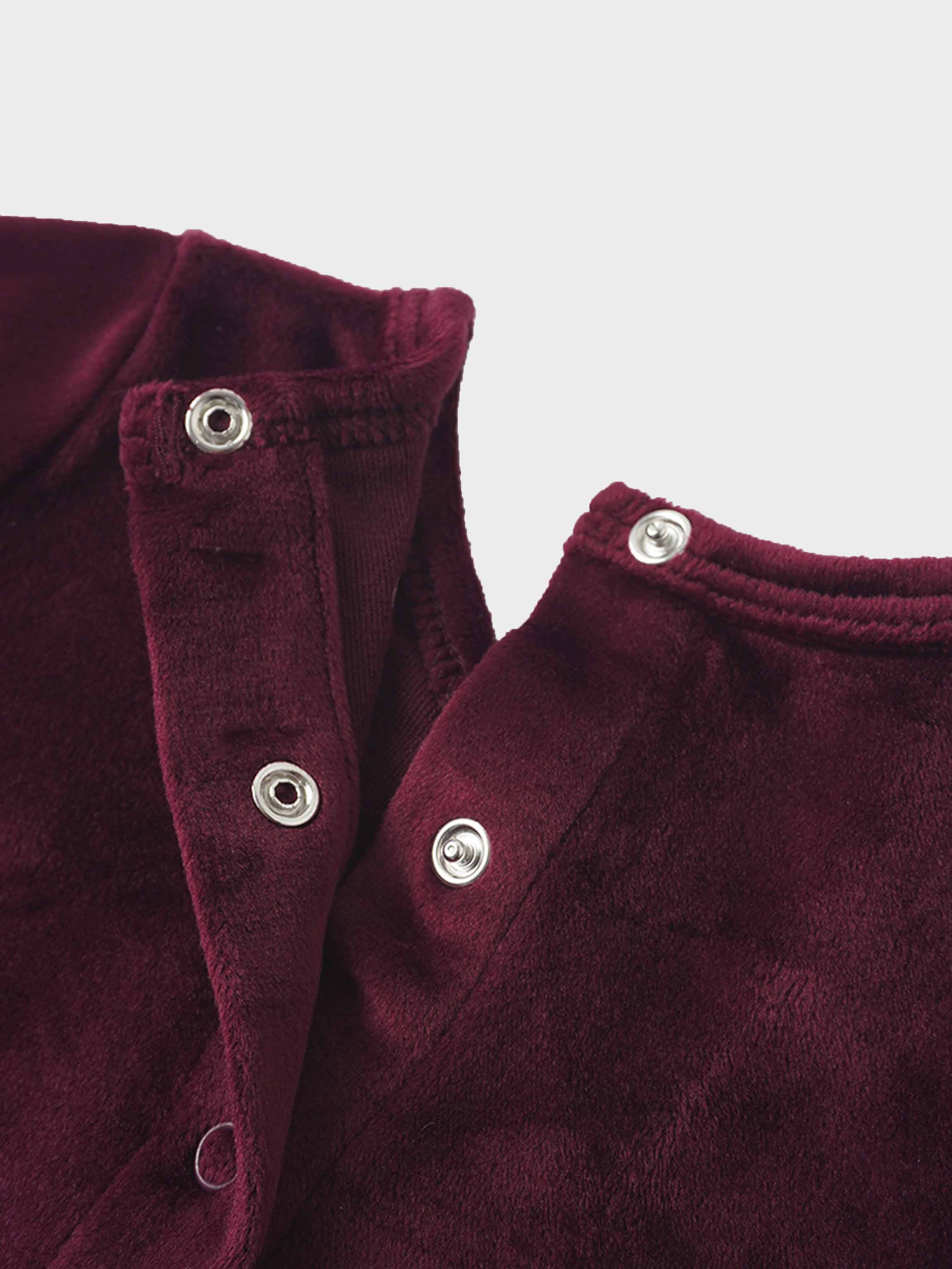 Velour Crossover Stretchy - Burgundy