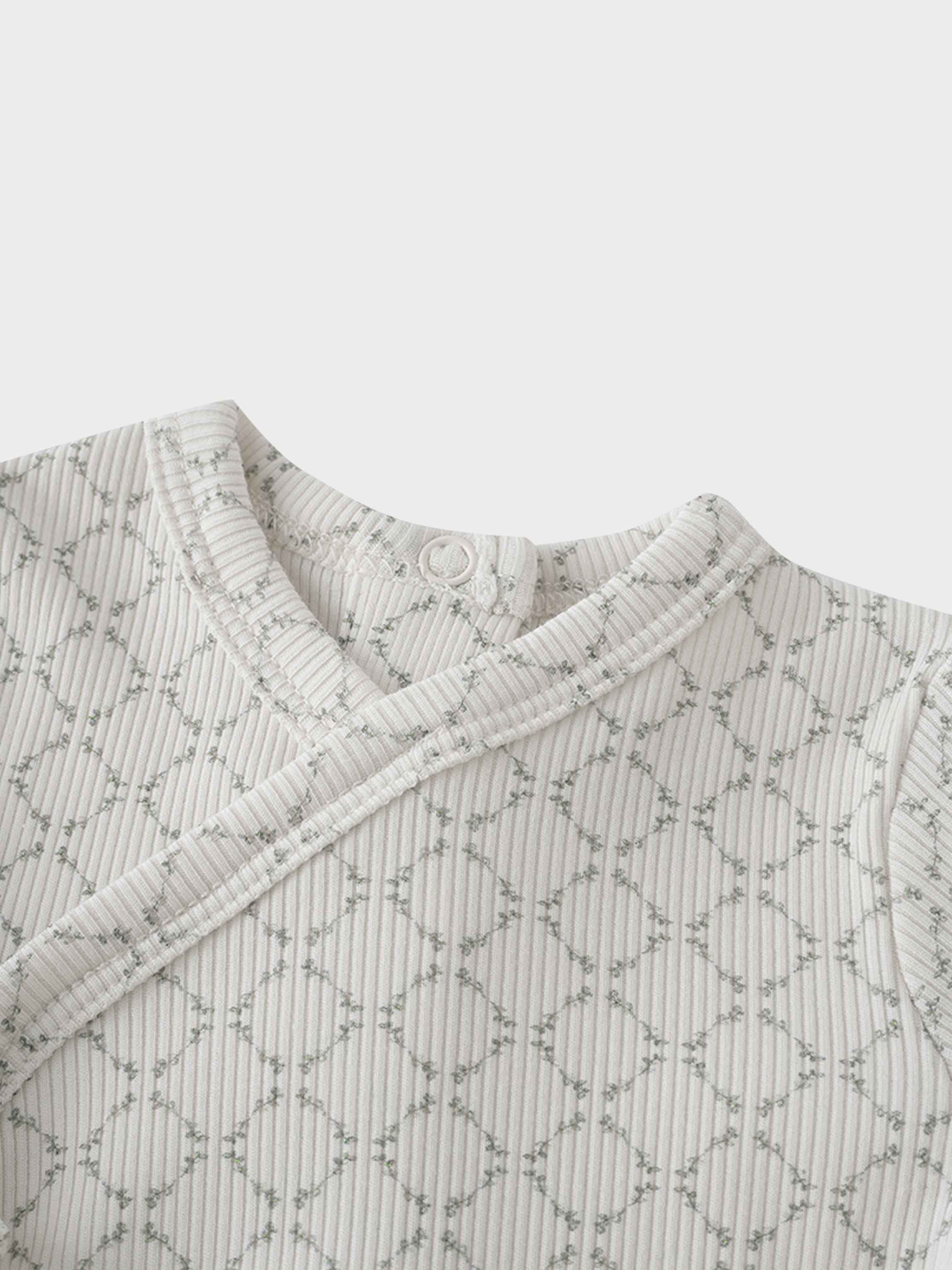 Tendril Vines Stretchy & Bonnet- Grey