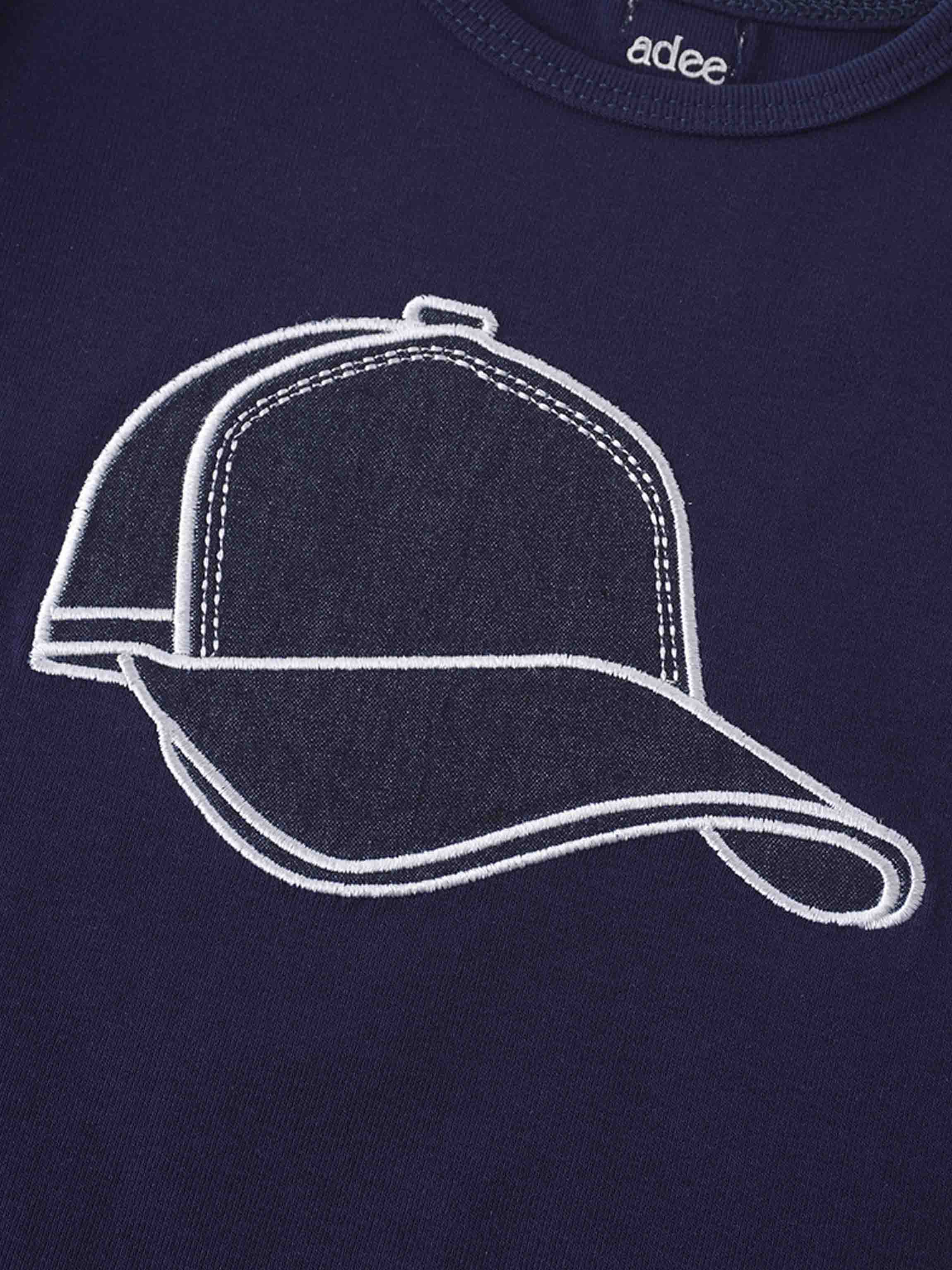 Baseball Cap T-shirt -Navy