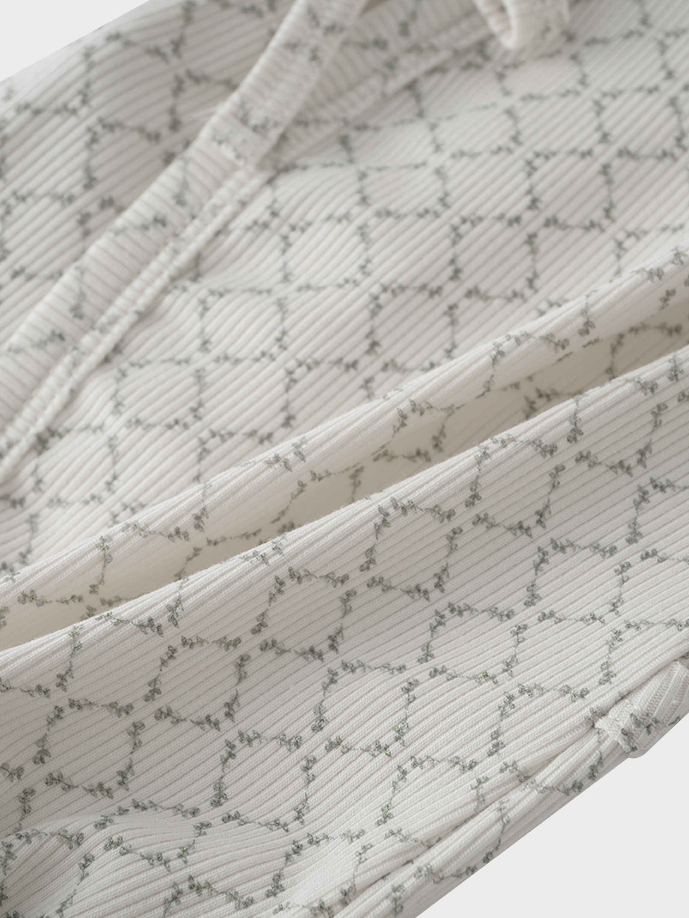 Tendril Vines Stretchy & Bonnet- Grey