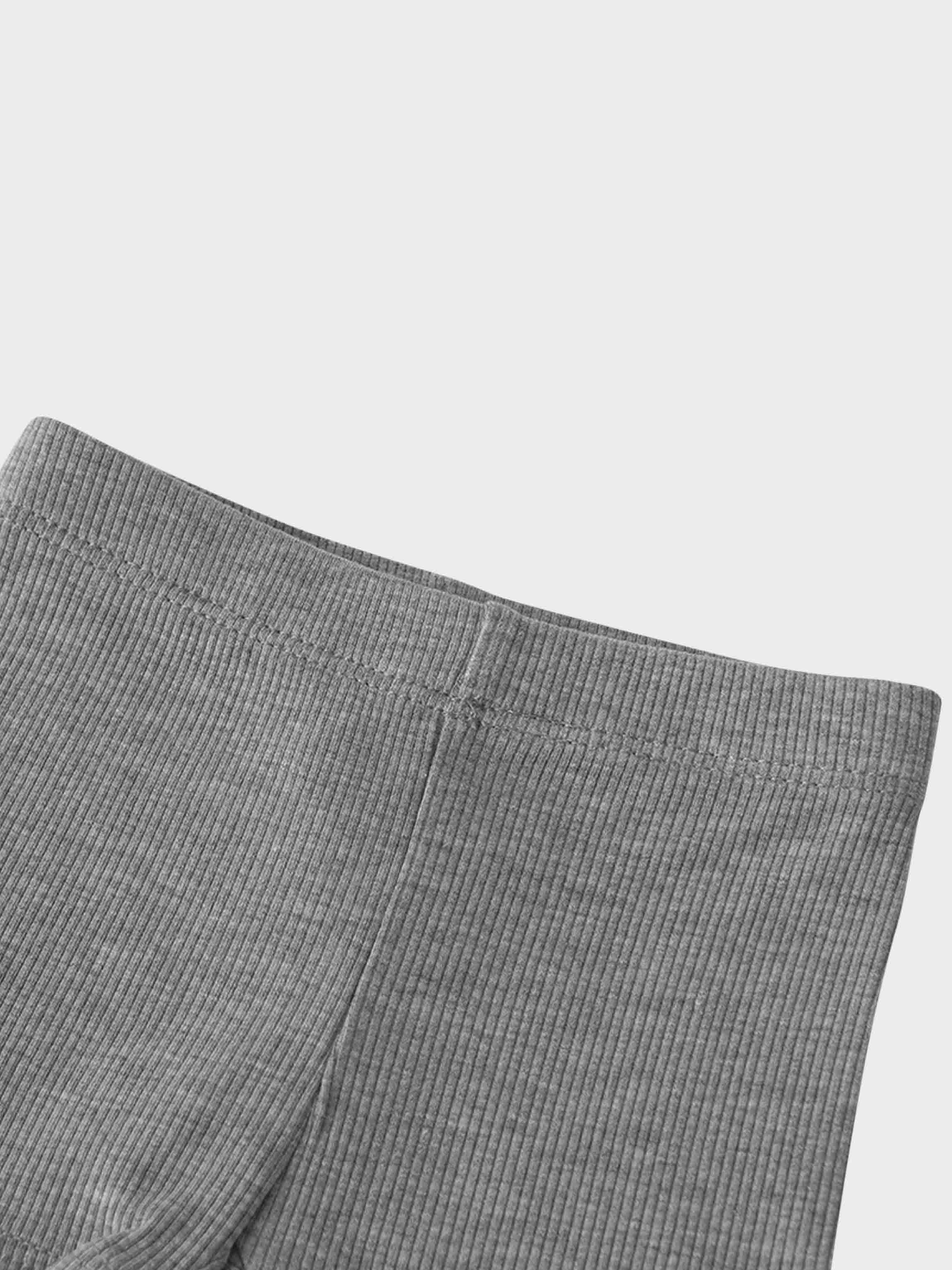Biker Shorts Thin Ribbed- Grey
