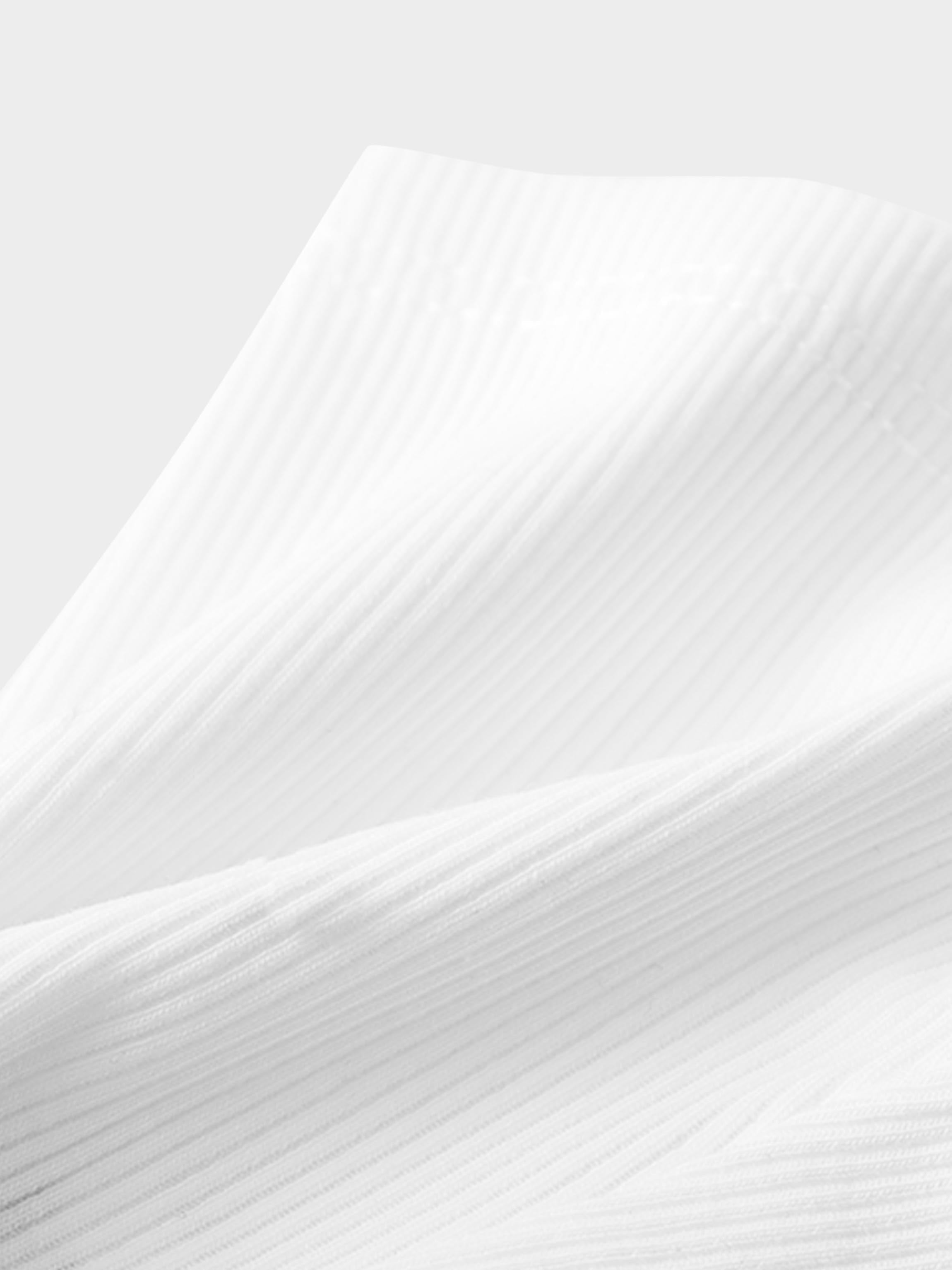 Biker Shorts Thin Ribbed-White