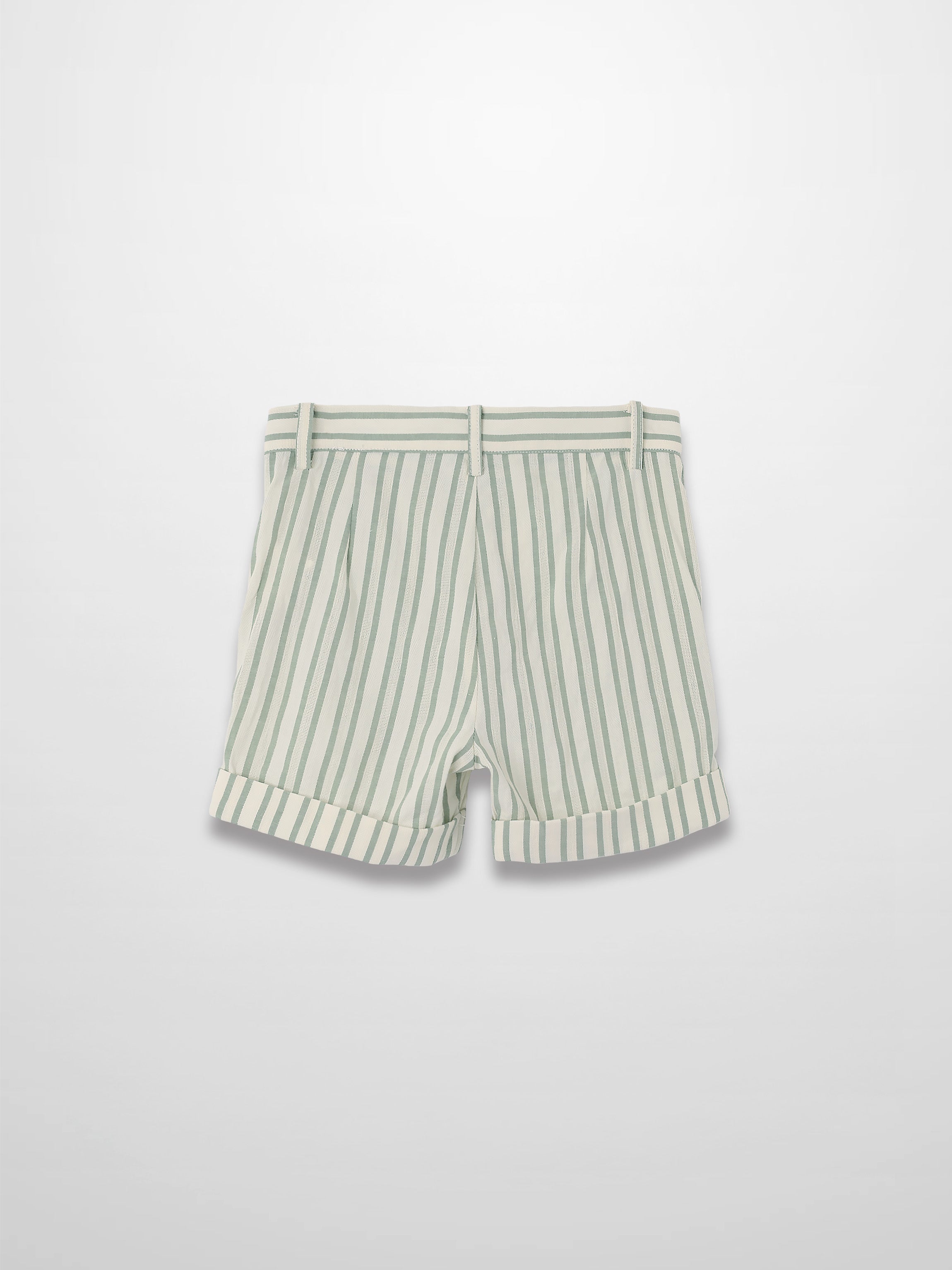 Green Striped Shorts