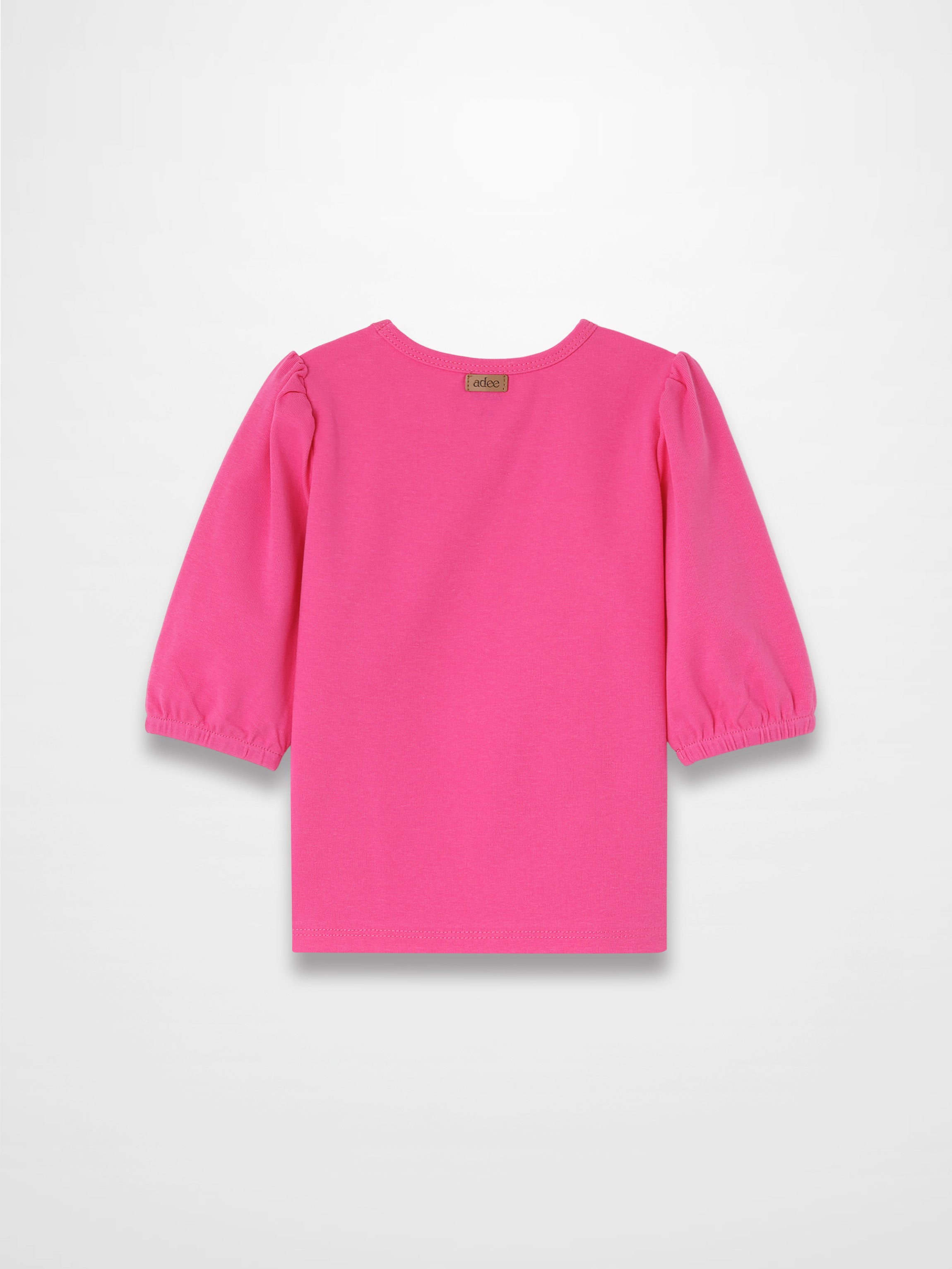 3/4 Sleeve Bubble T-Shirt - Pink