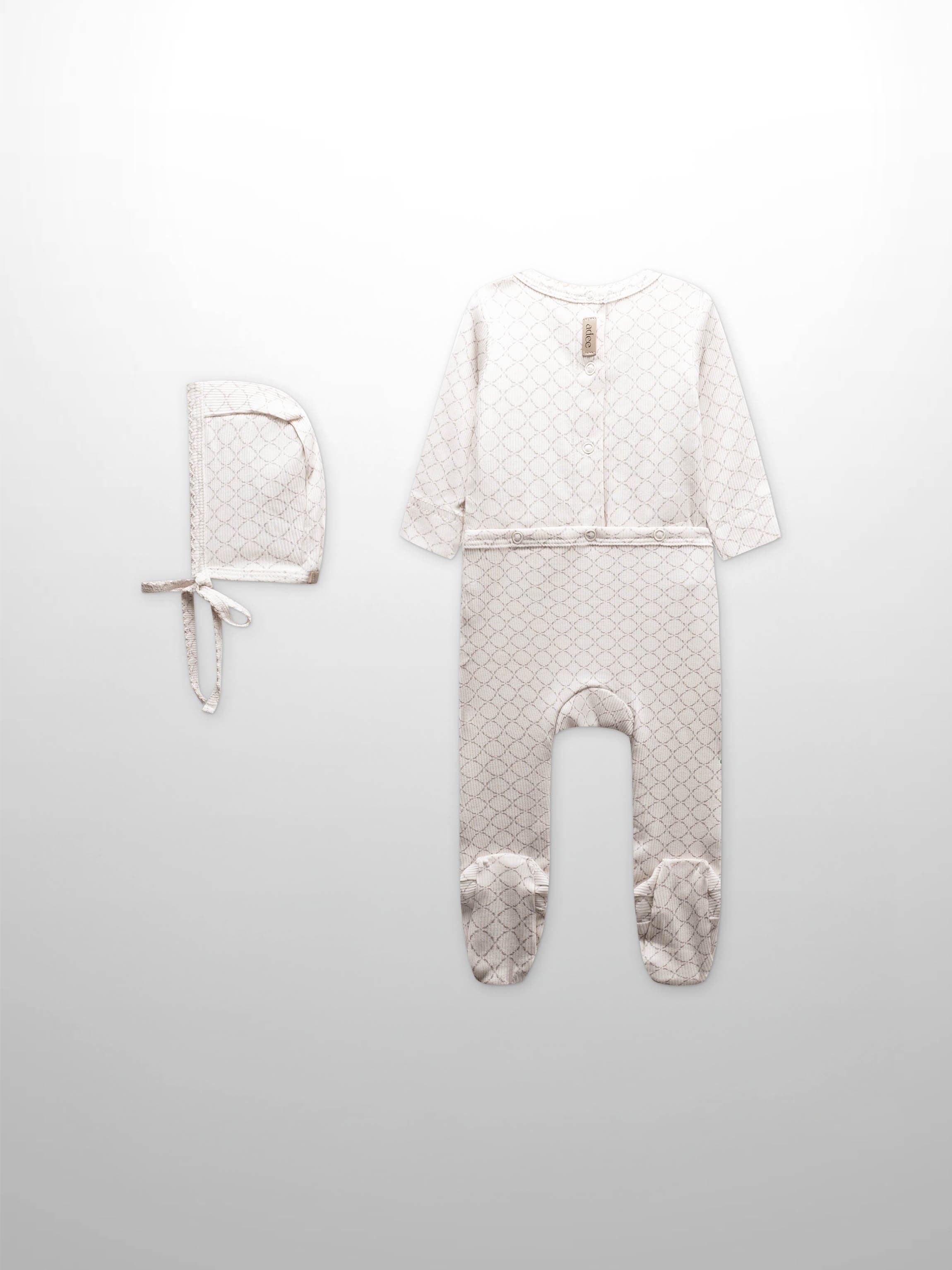 Tendril Vines Stretchy & Bonnet- Rose