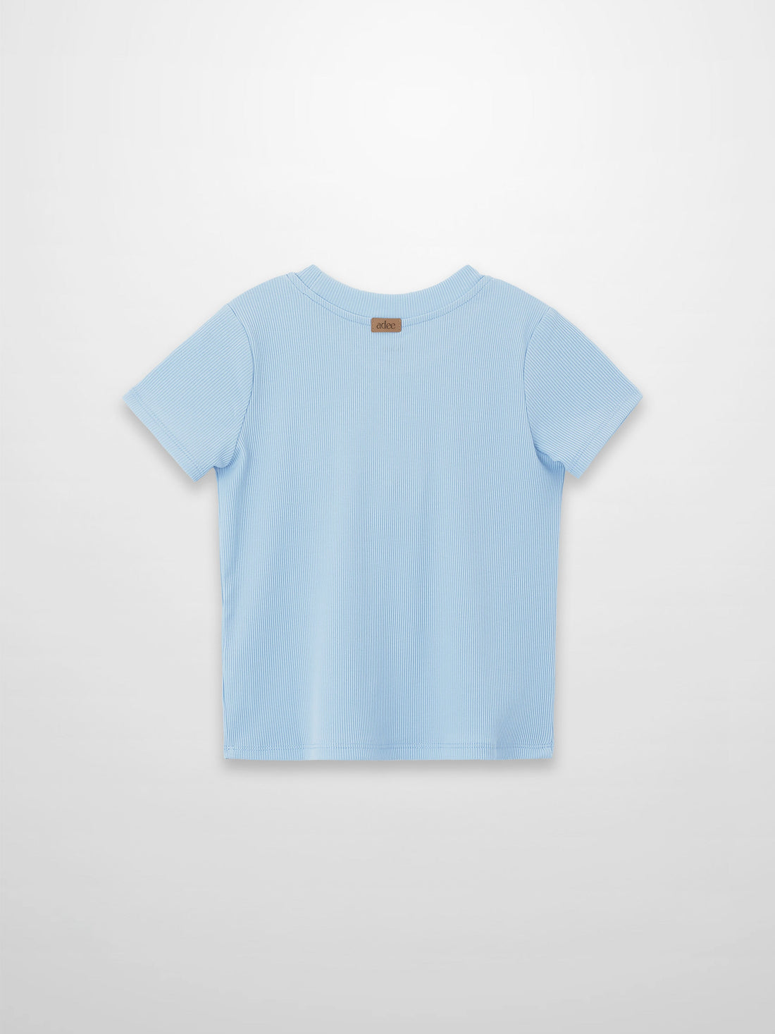 Thin Ribbed T-Shirt - Light Blue