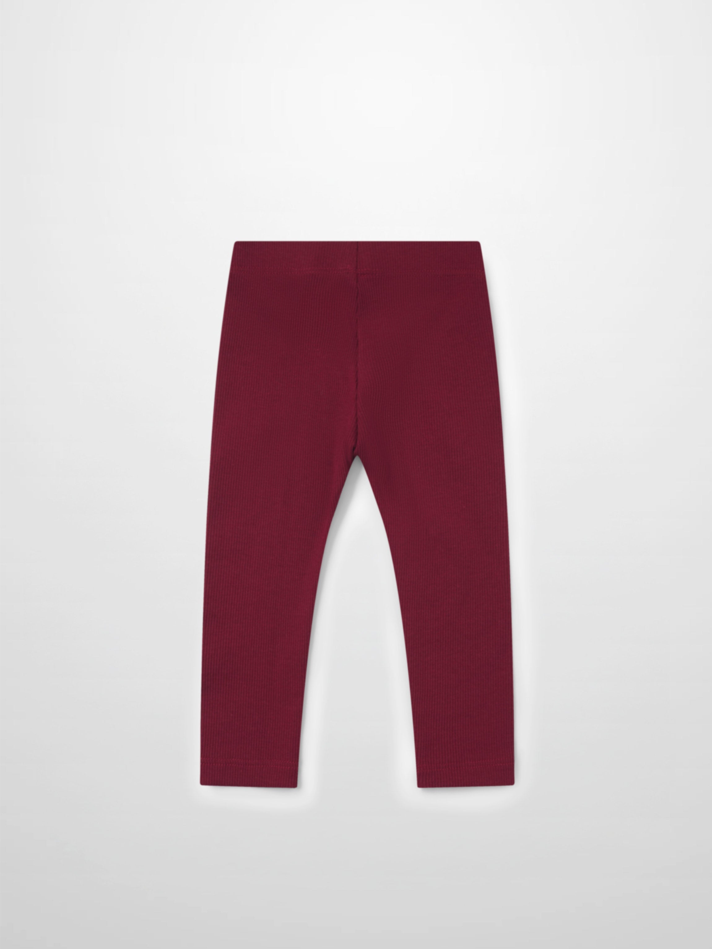 Ribbed Leggings - Burgundy