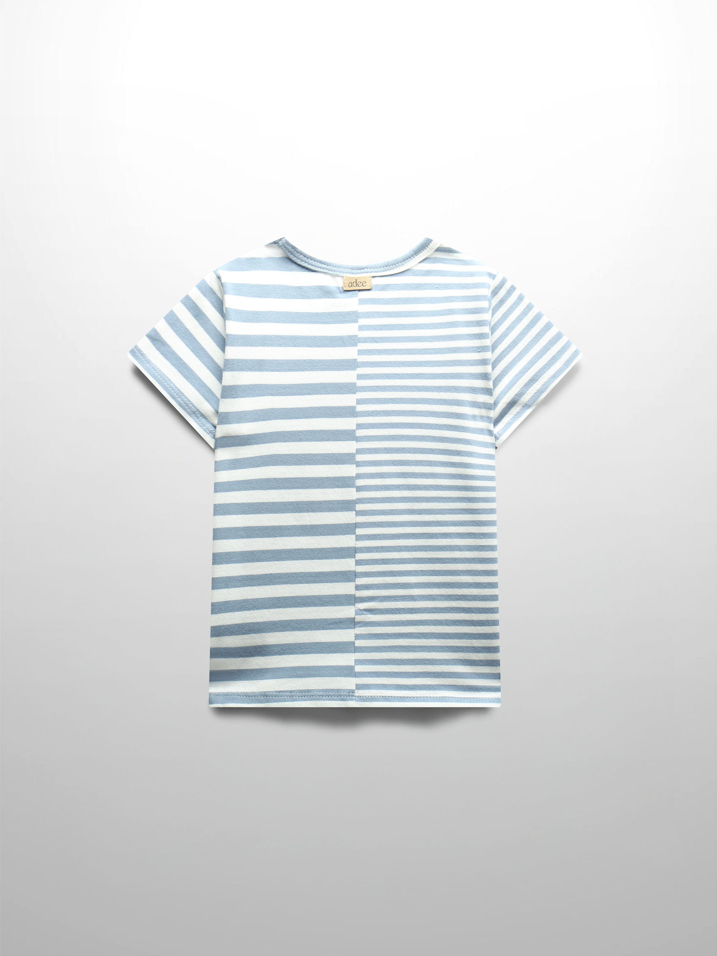 Striped Boxy T-shirt Short Sleeves