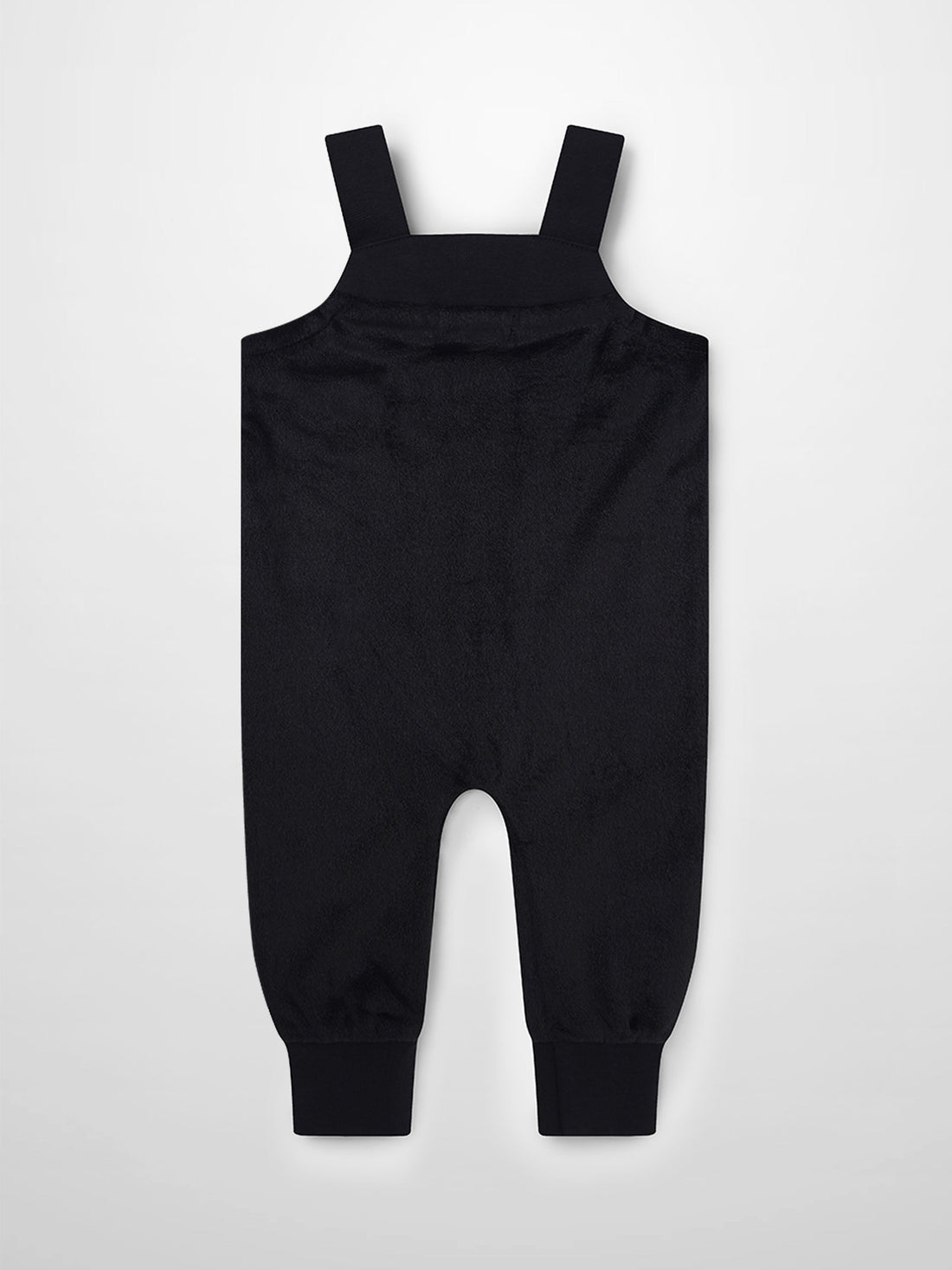 Black Velour Overalls