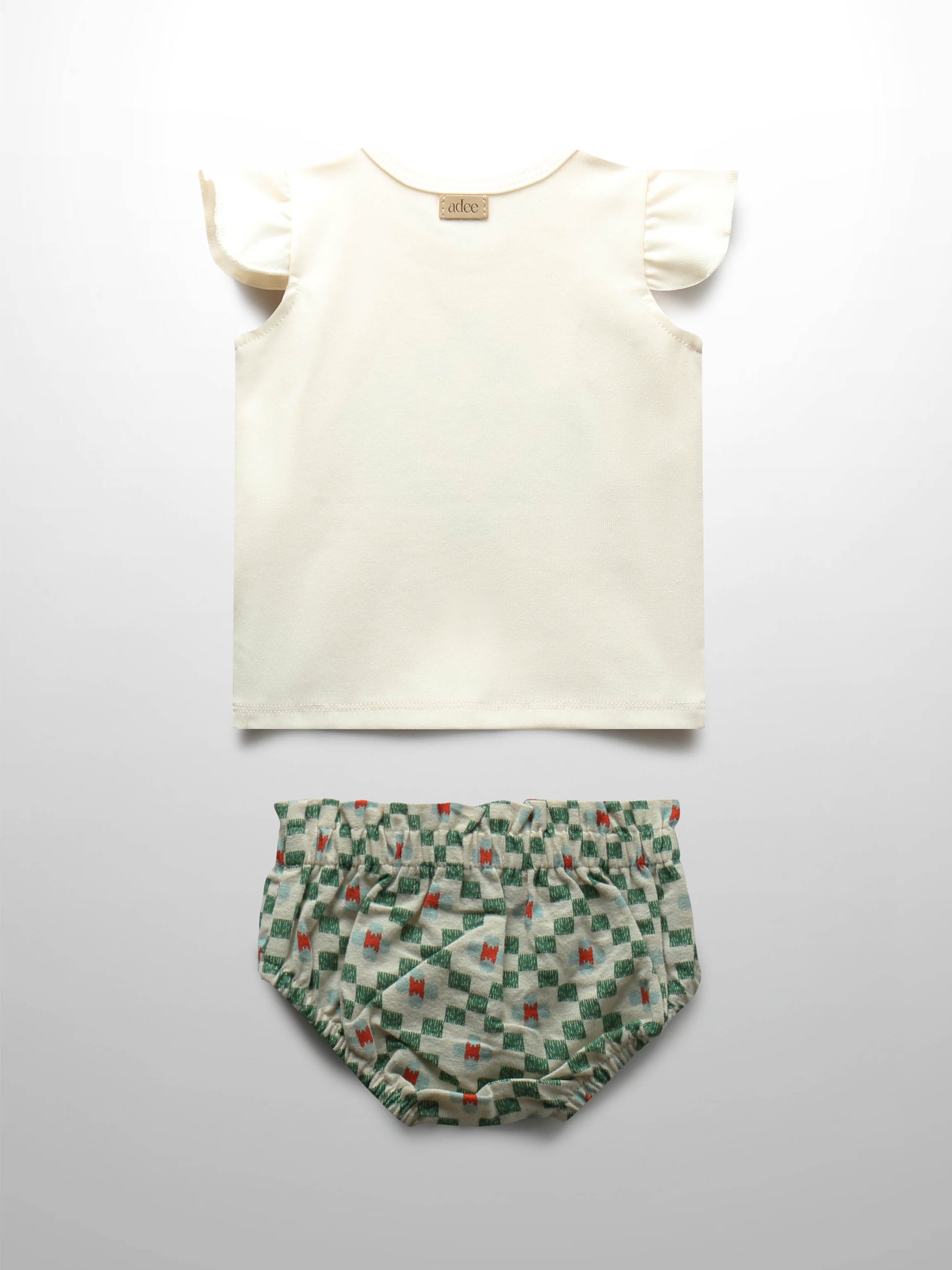 Green Diamond Tank Set- Ruffles