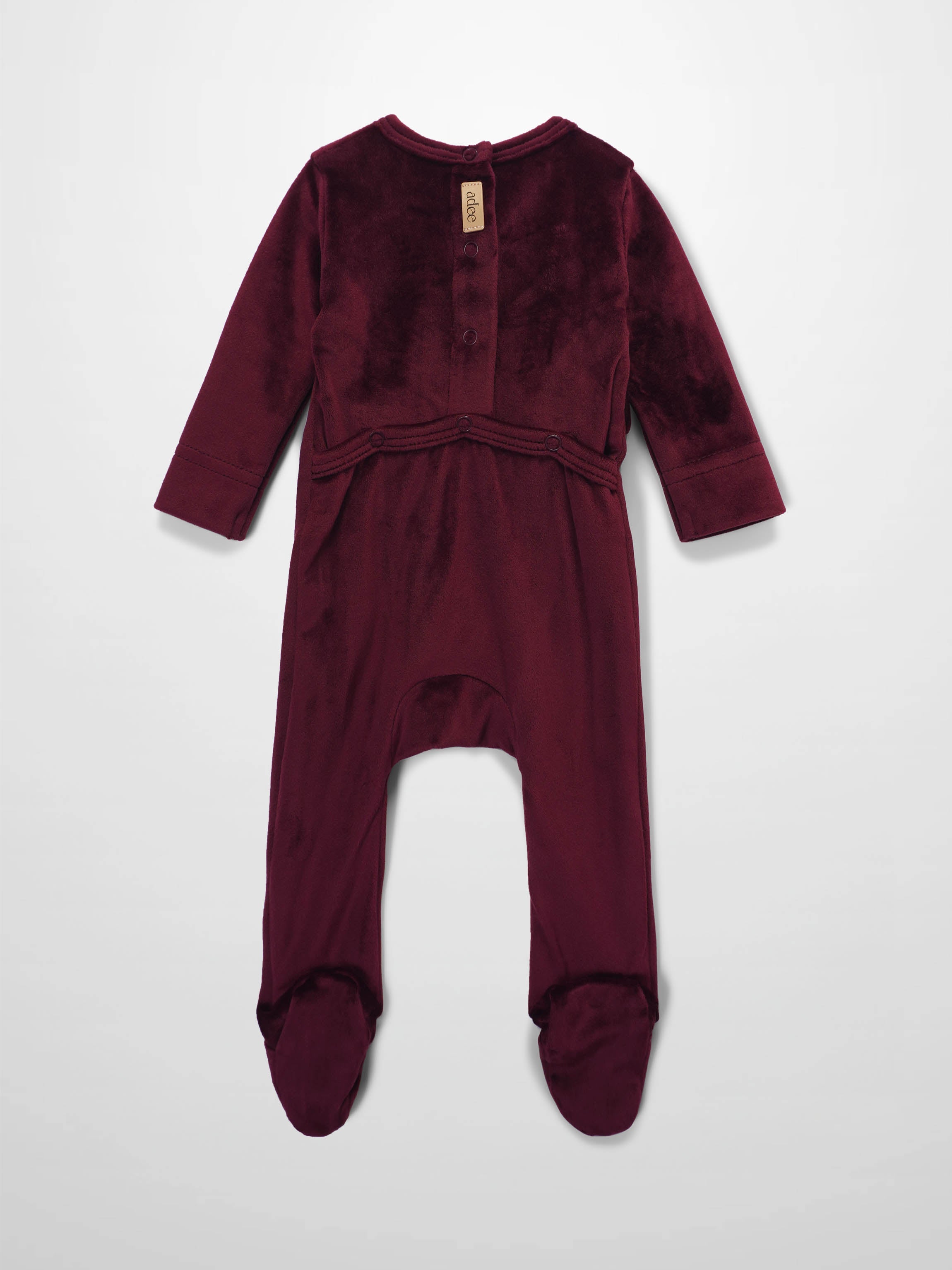 Velour Crossover Stretchy - Burgundy