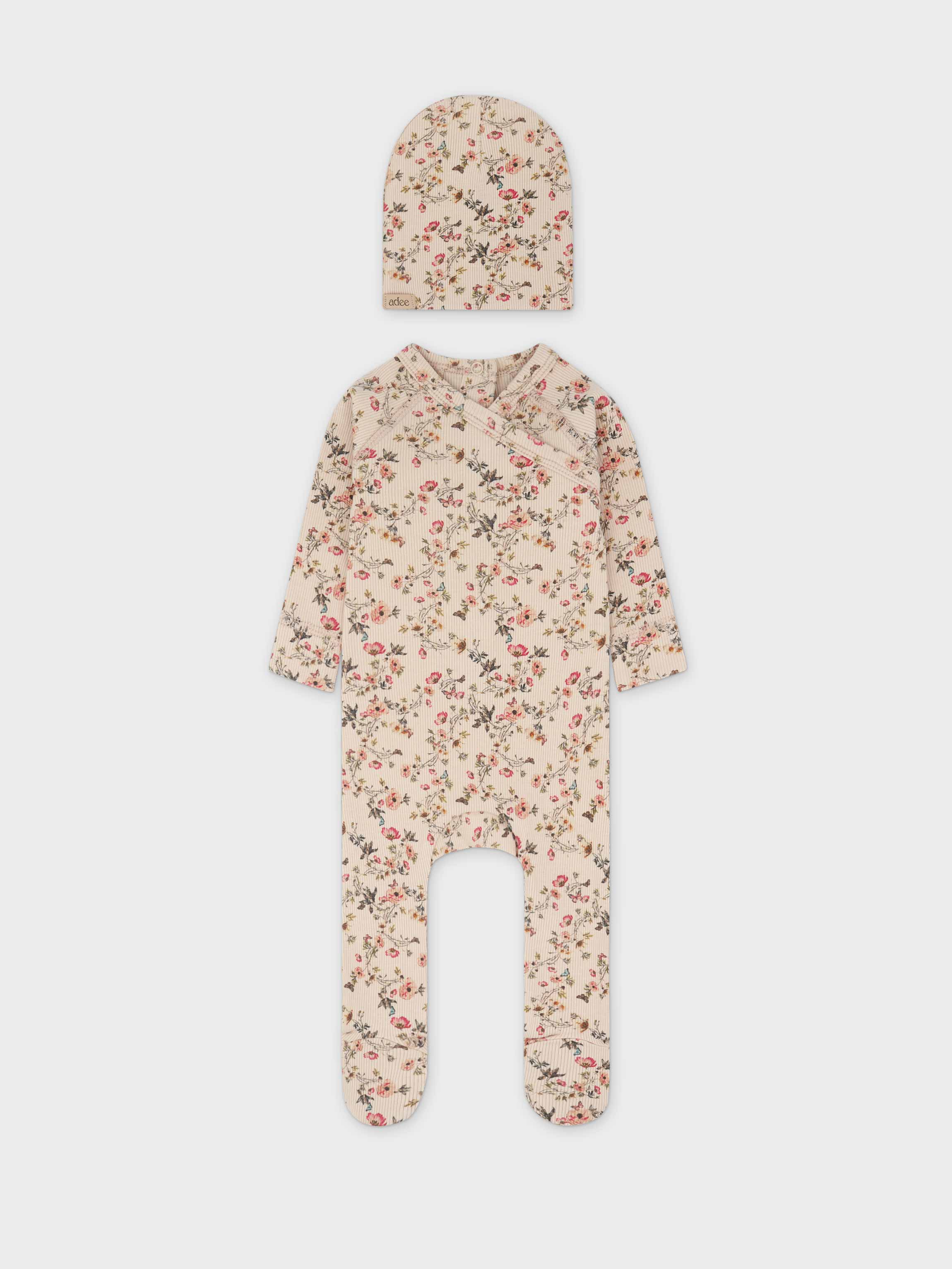 Butterfly Garden Stretchy, Beanie & Bib