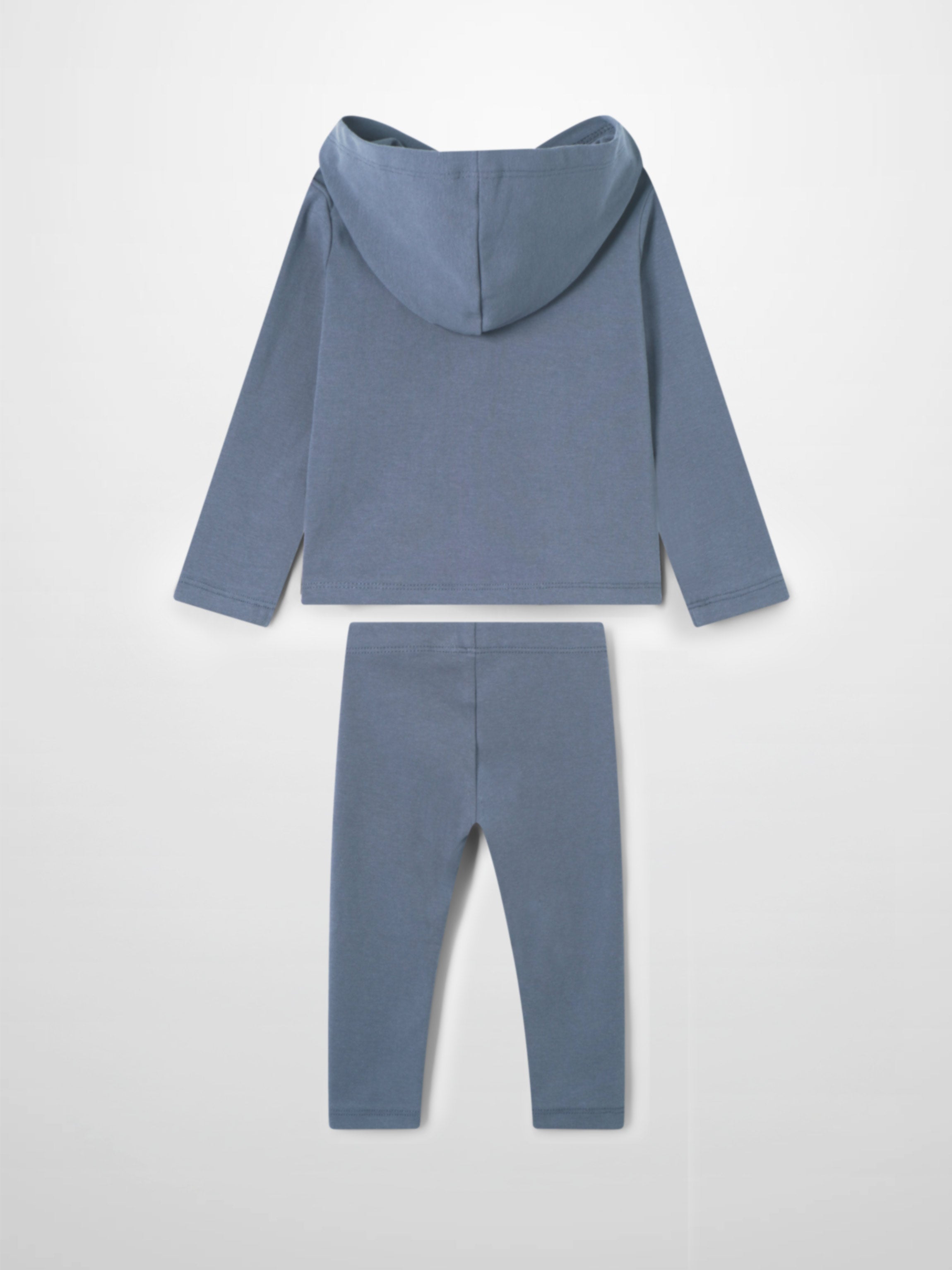Cotton Hoodie Set - Blue