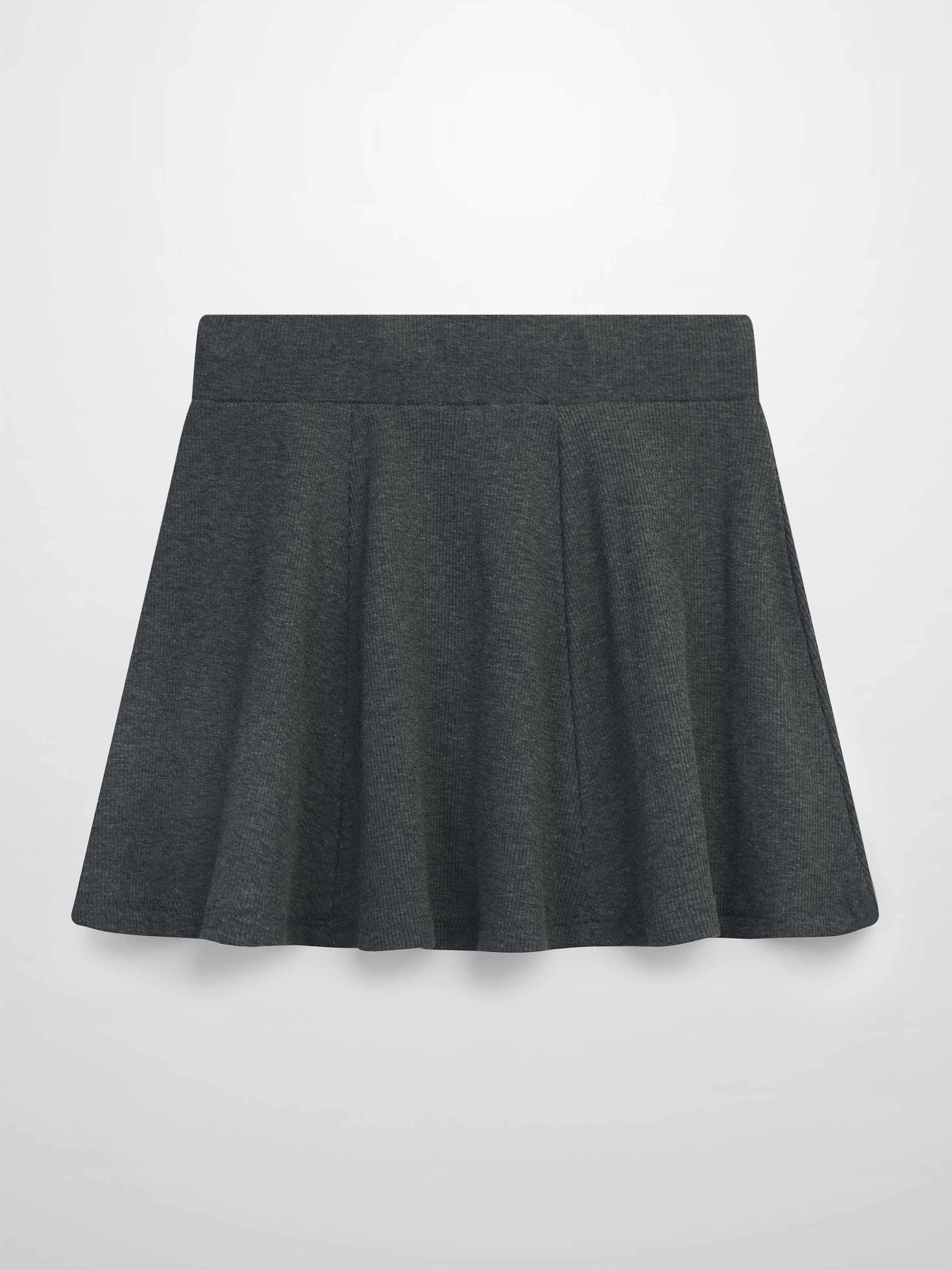 Ribbed Circle Skirt - Grey