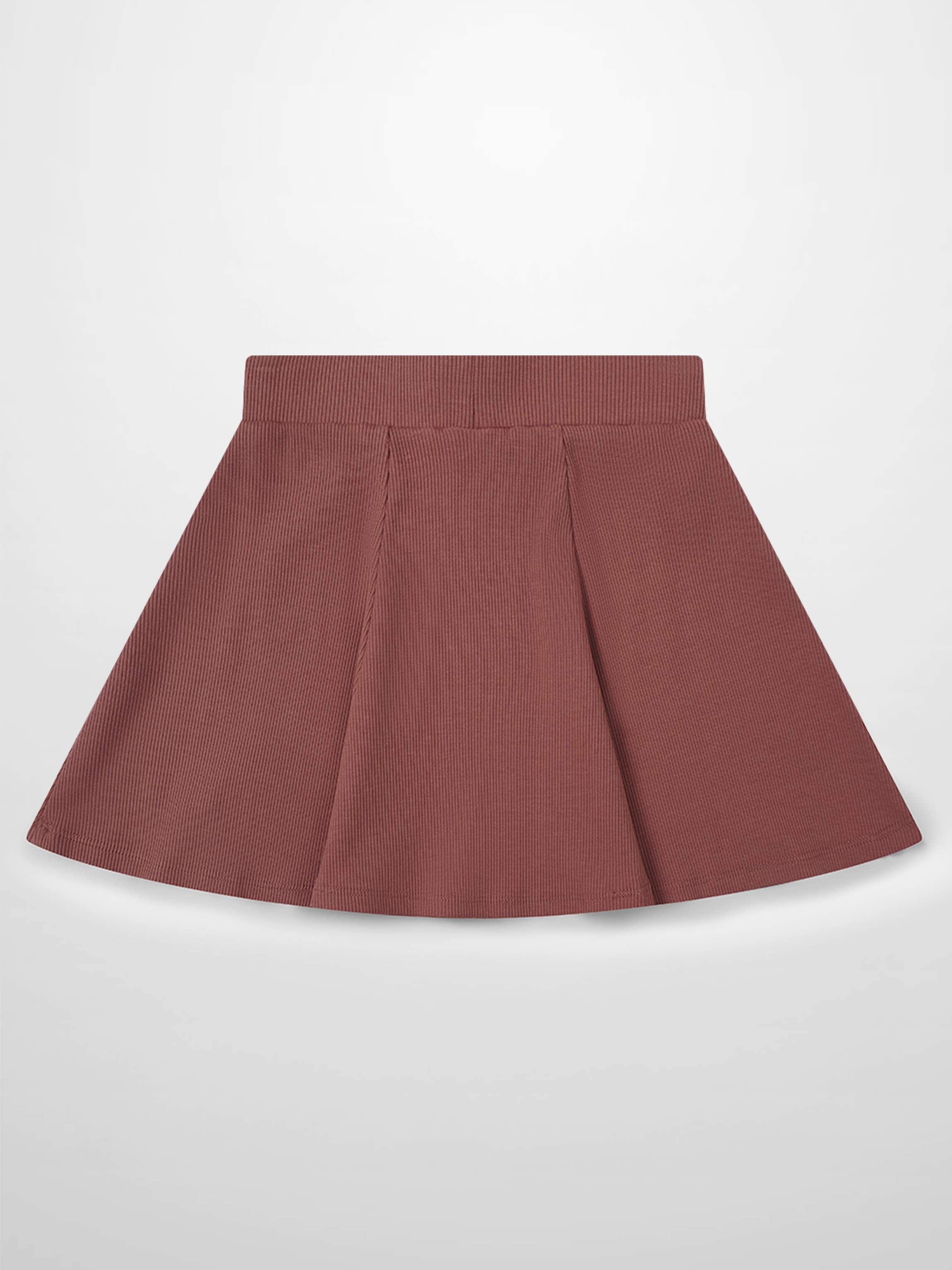 Embossed Logo Skirt - Brick