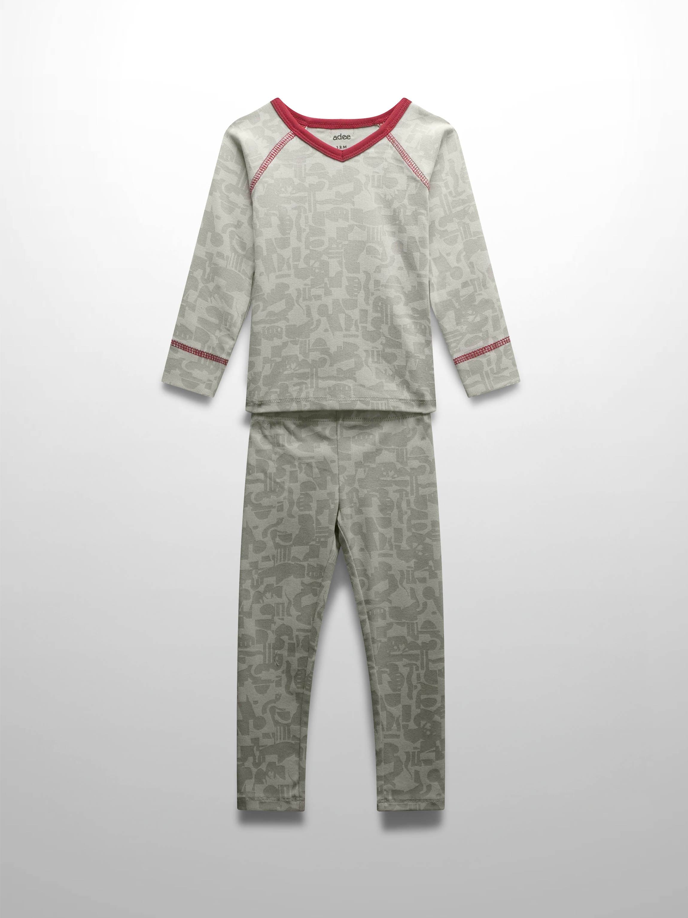Abstract Pajamas-Red