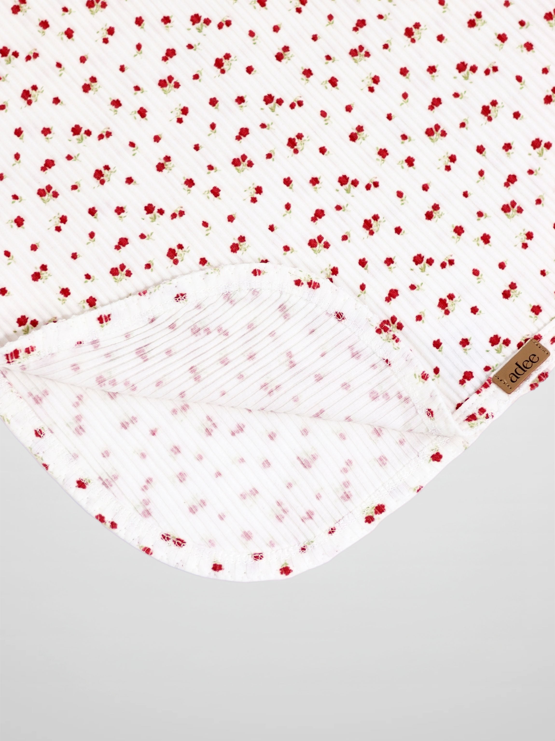 Red Flower Blanket with Lace