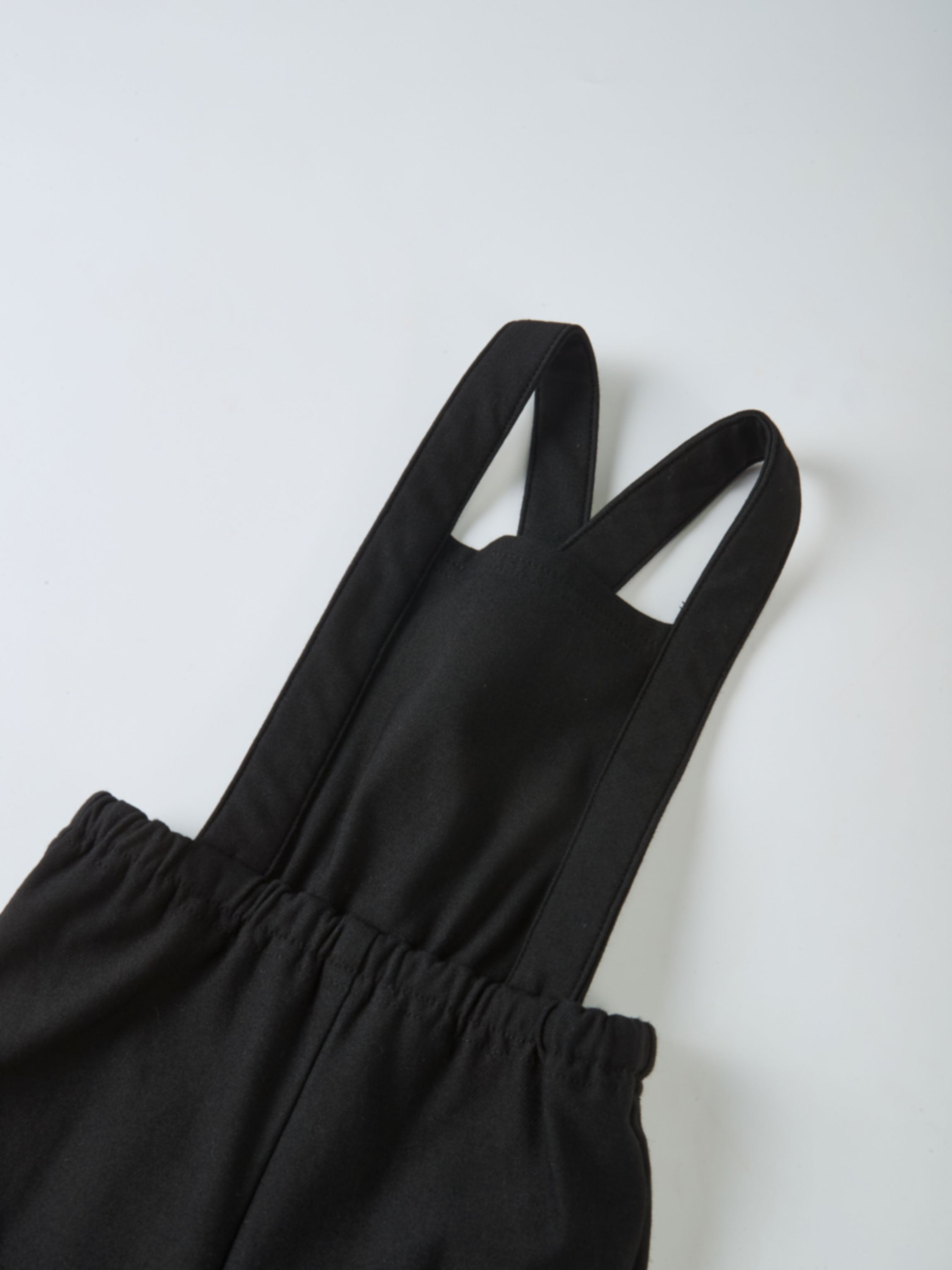 Denim Overalls - Black by Adee, unisex apparel with shoulder straps