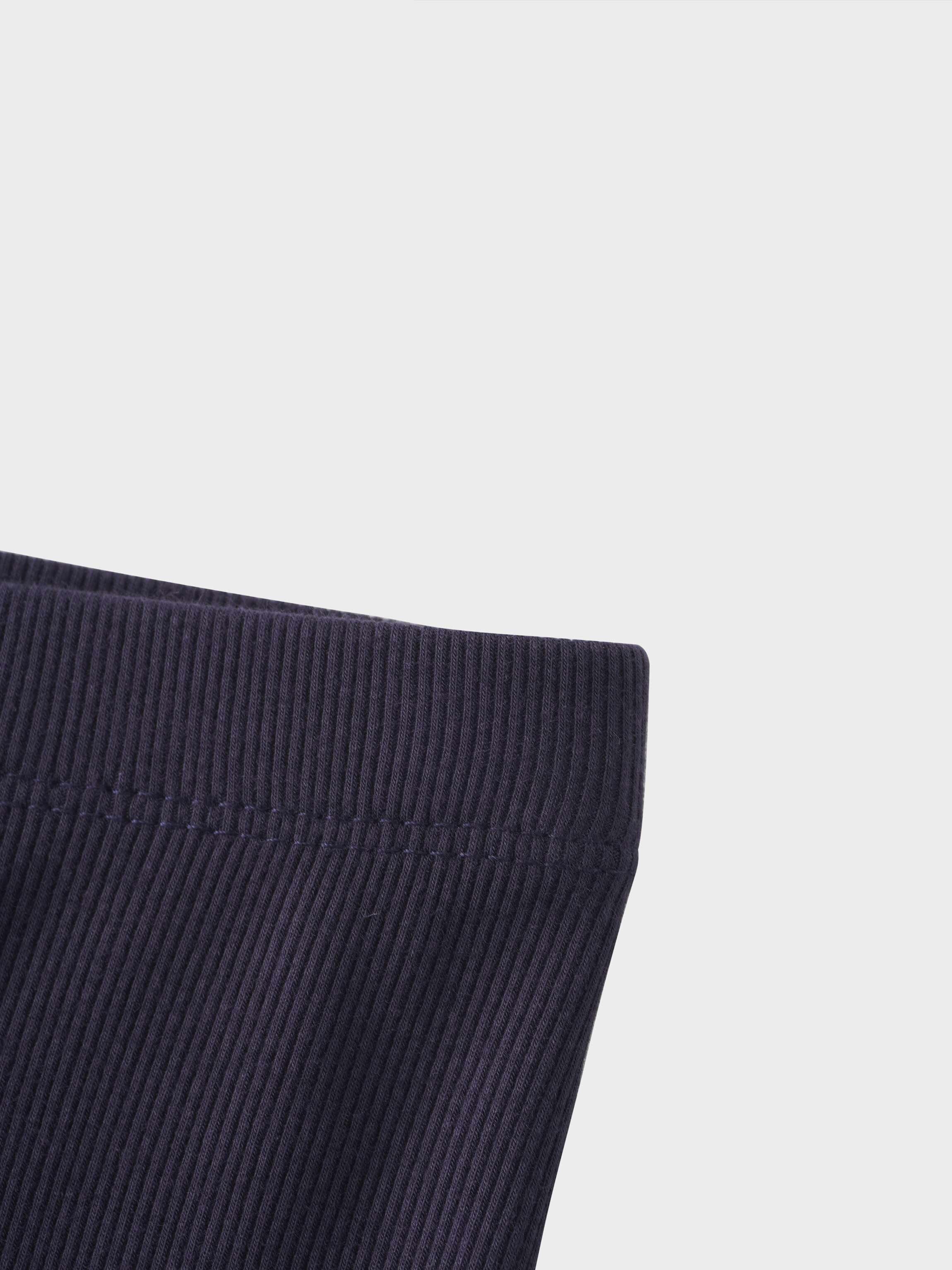 Crossover Thin Ribbed Pajama - Navy