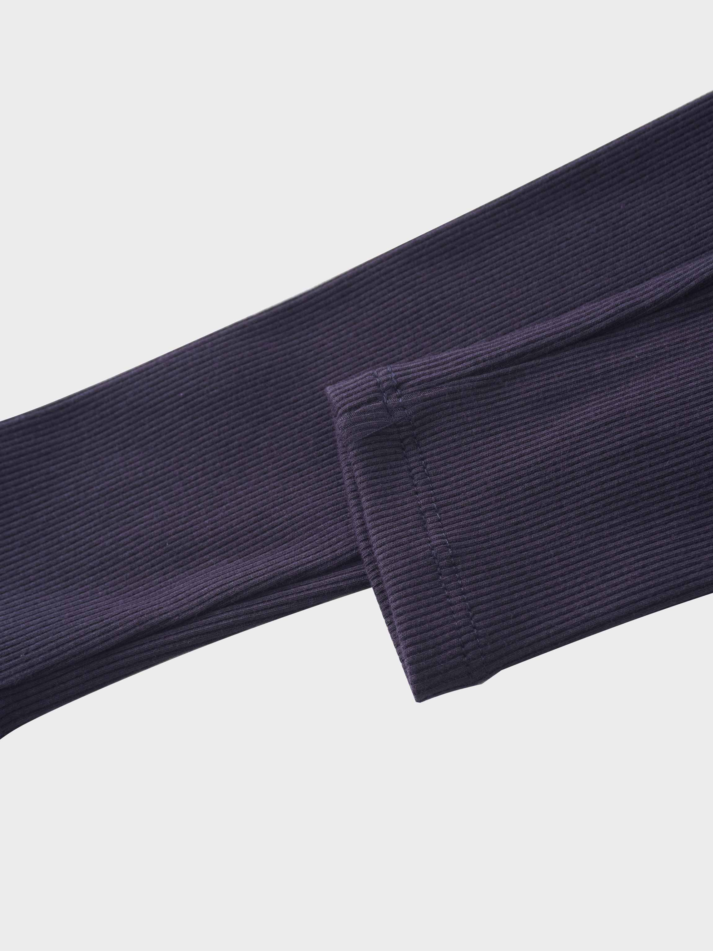 Crossover Thin Ribbed Pajama - Navy